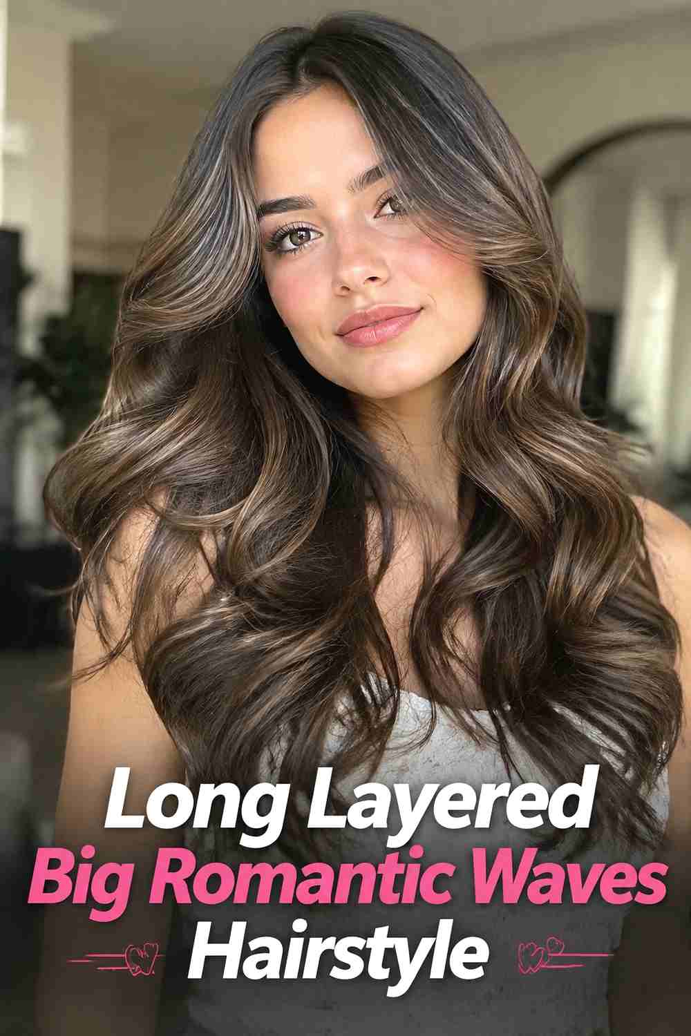 5. Long Layered Big Romantic Waves Hairstyle