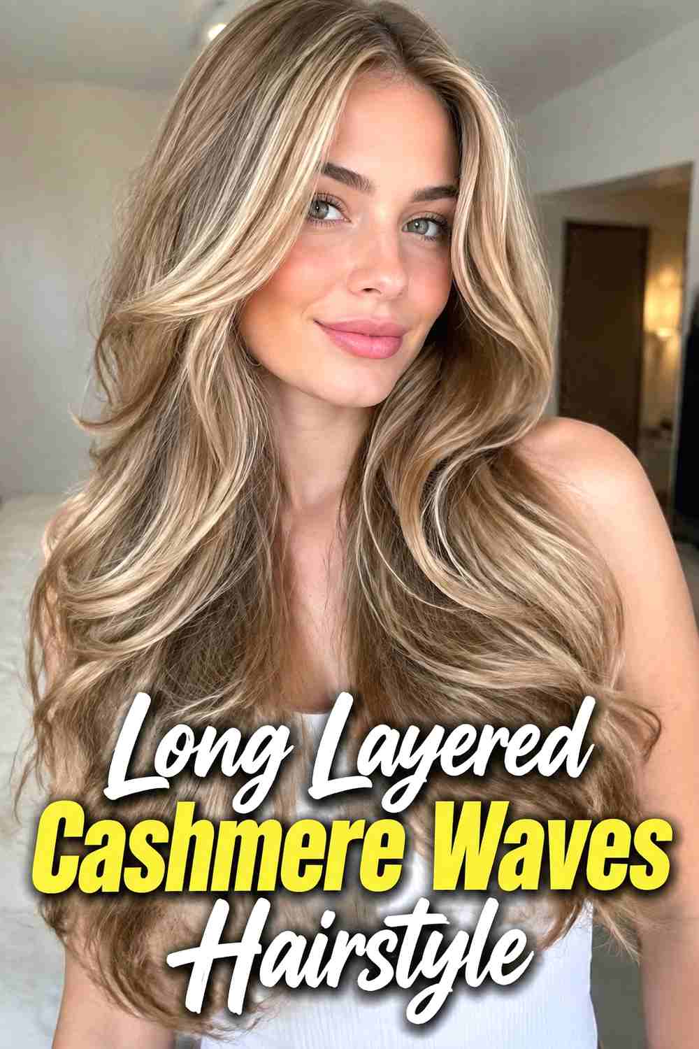 4. Long Layered Cashmere Waves Hairstyle