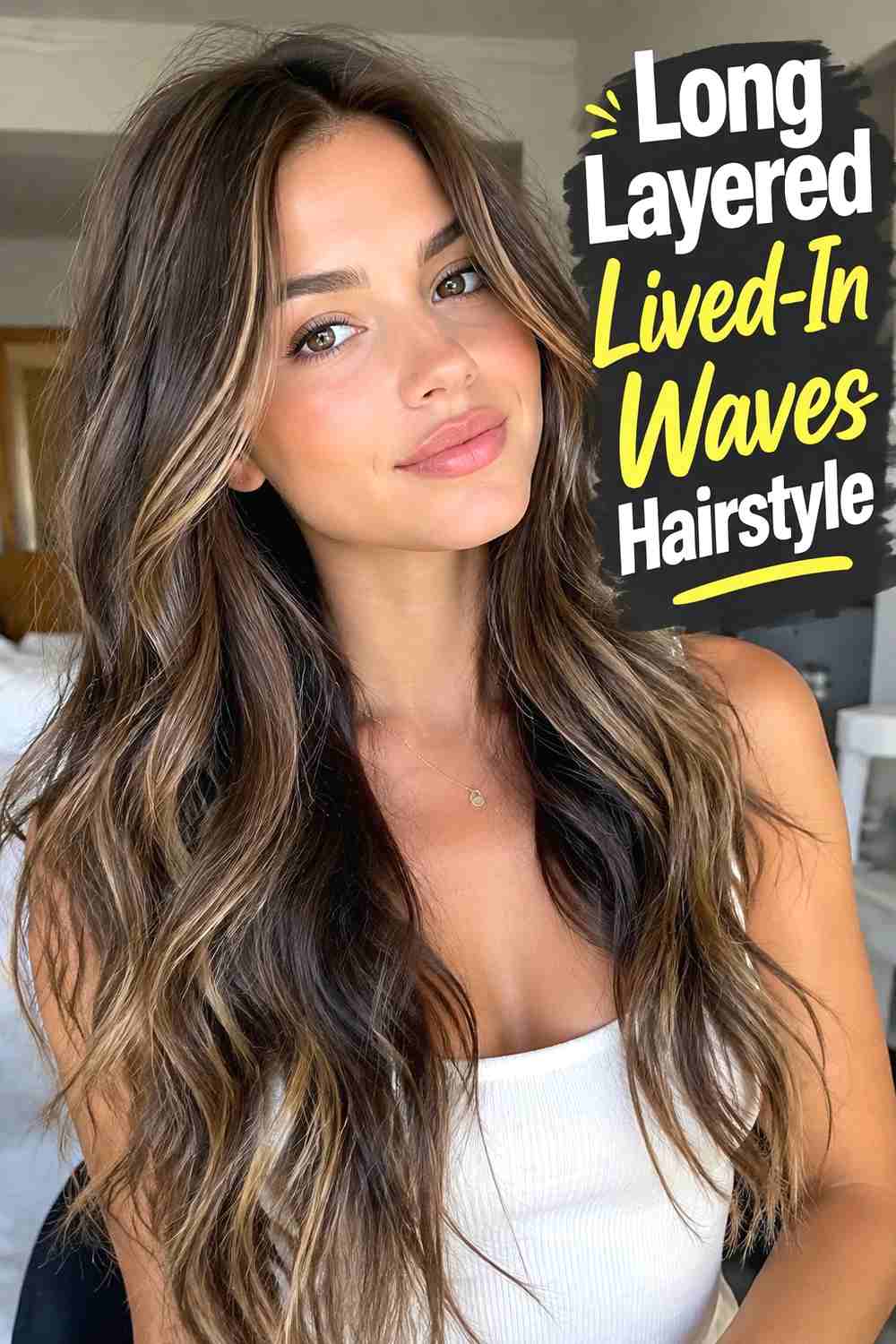 4. Long Layered Lived In Waves Hairstyle