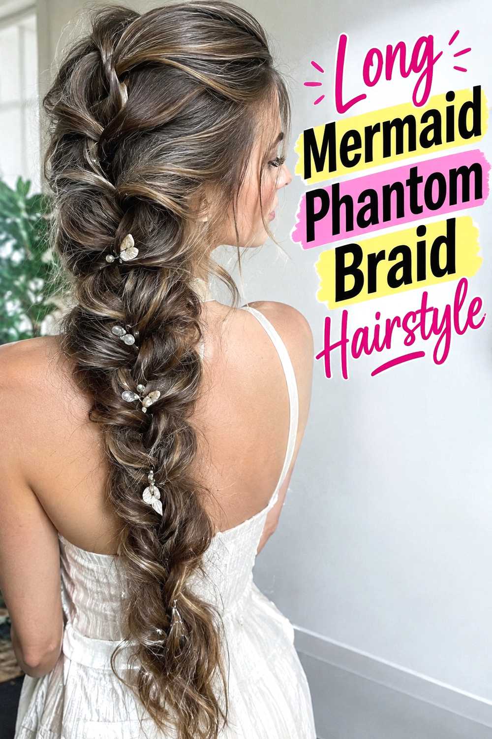 16. Long Mermaid Phantom Braid Hairstyle