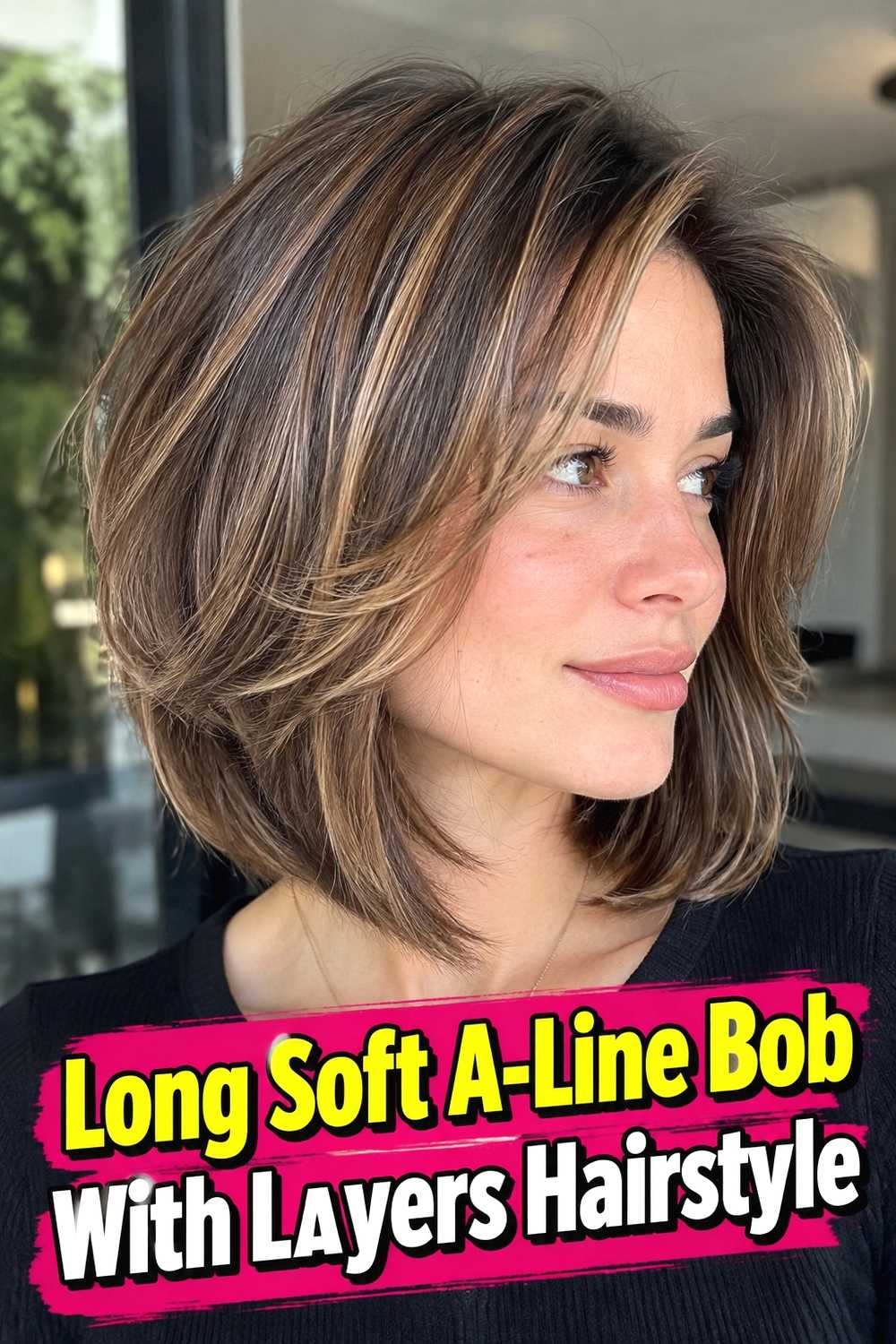 8. Long Soft A Line Bob With Layers Hairstyle