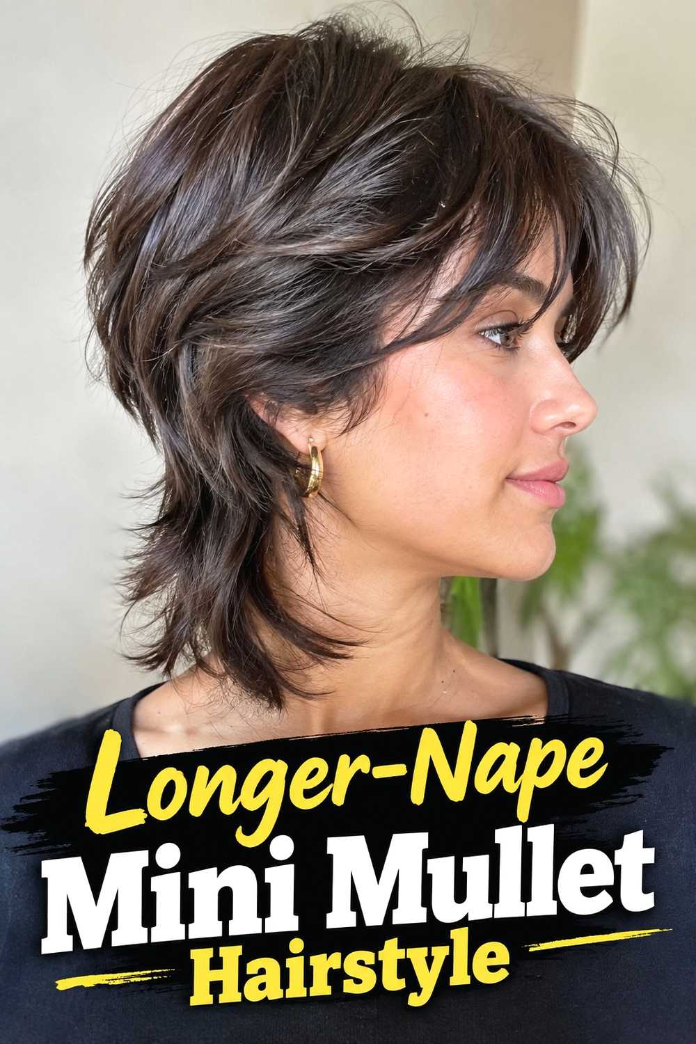 15. Longer Nape Mini Mullet Hairstyle