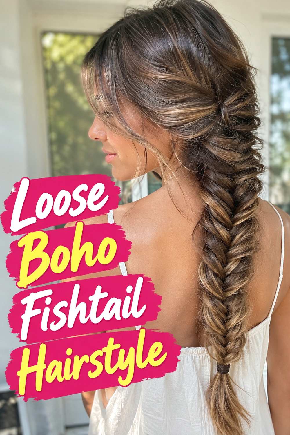 12. Loose Boho Fishtail Hairstyle