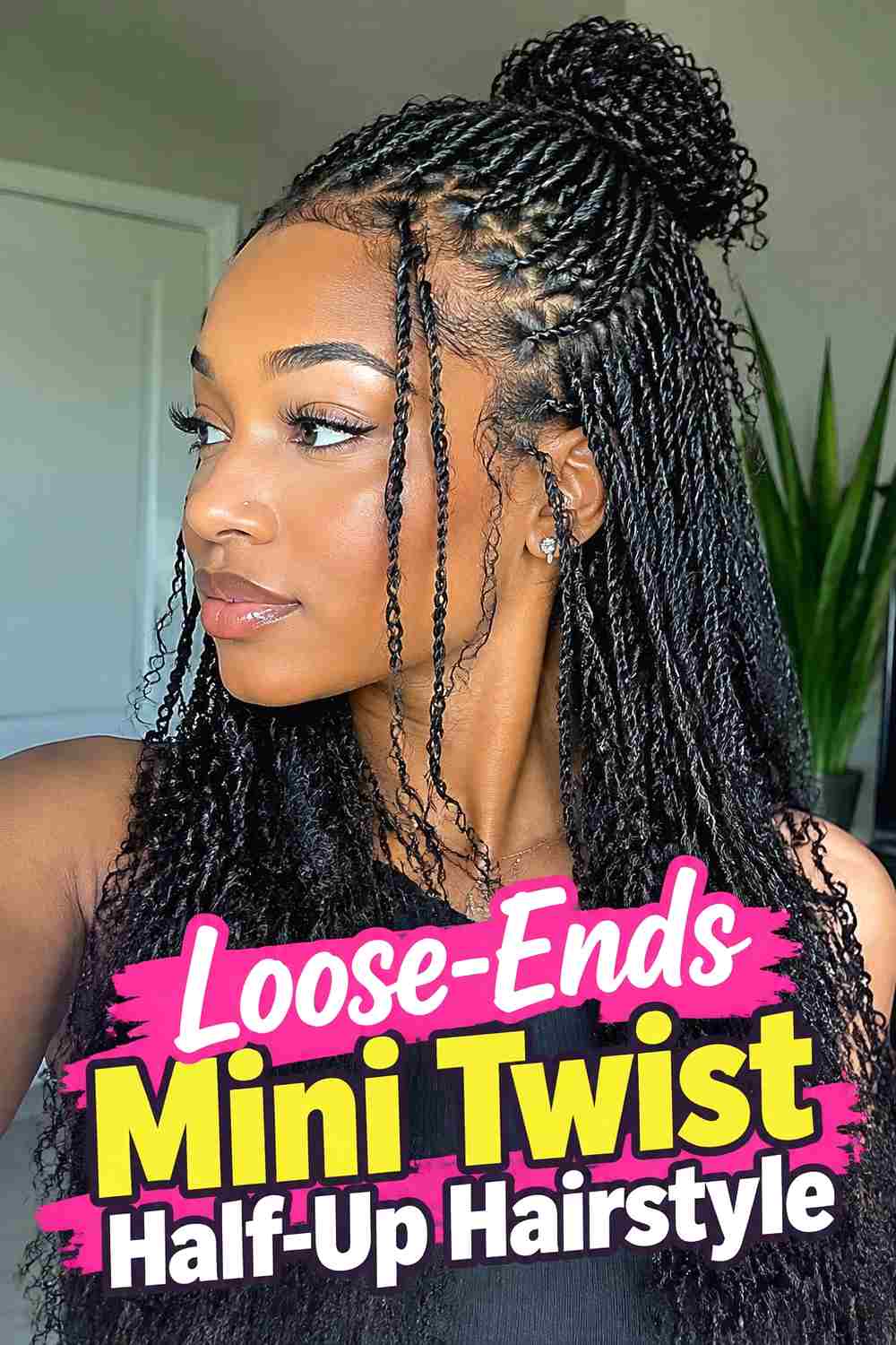 12. Loose Ends Mini Twist Half Up Hairstyle