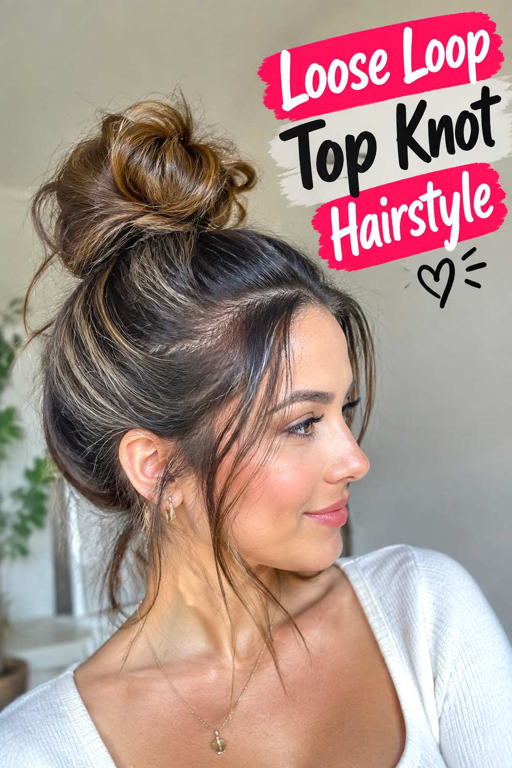 Loose Loop Top Knot Hairstyle