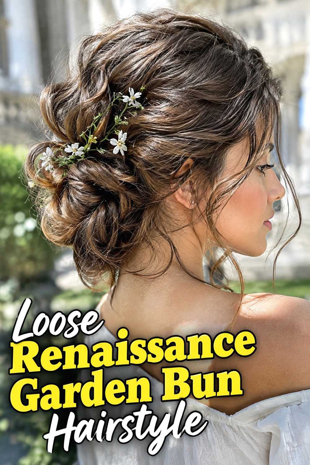 13. Loose Renaissance Garden Bun Hairstyle