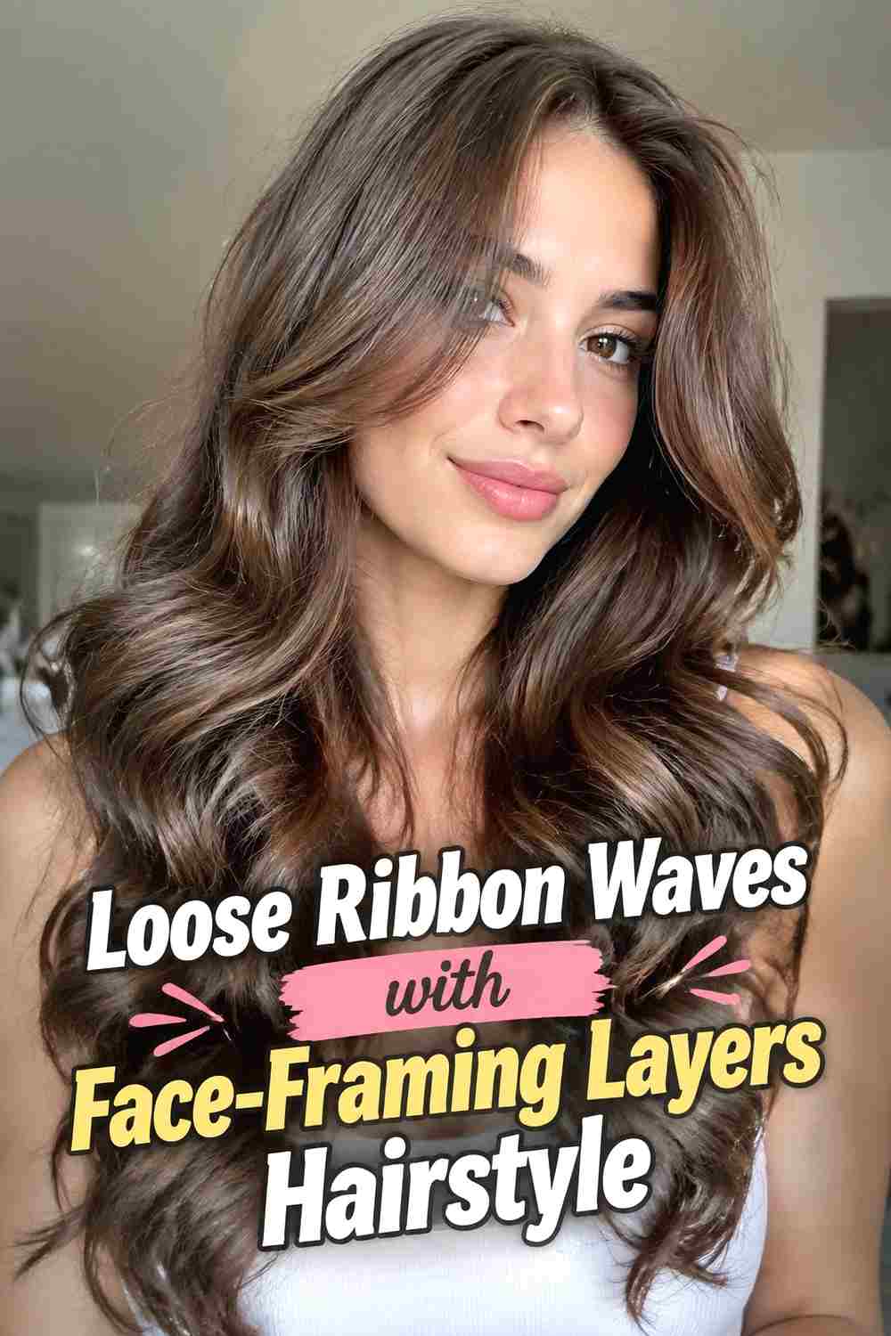 9. Loose Ribbon Waves With Face Framing Layers Hairstyle