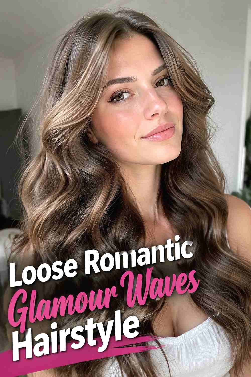 12. Loose Romantic Glamour Waves Hairstyle