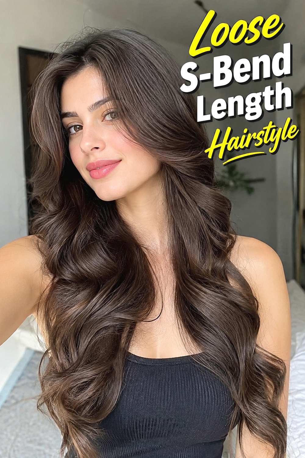 9. Loose S Bend Length Hairstyle