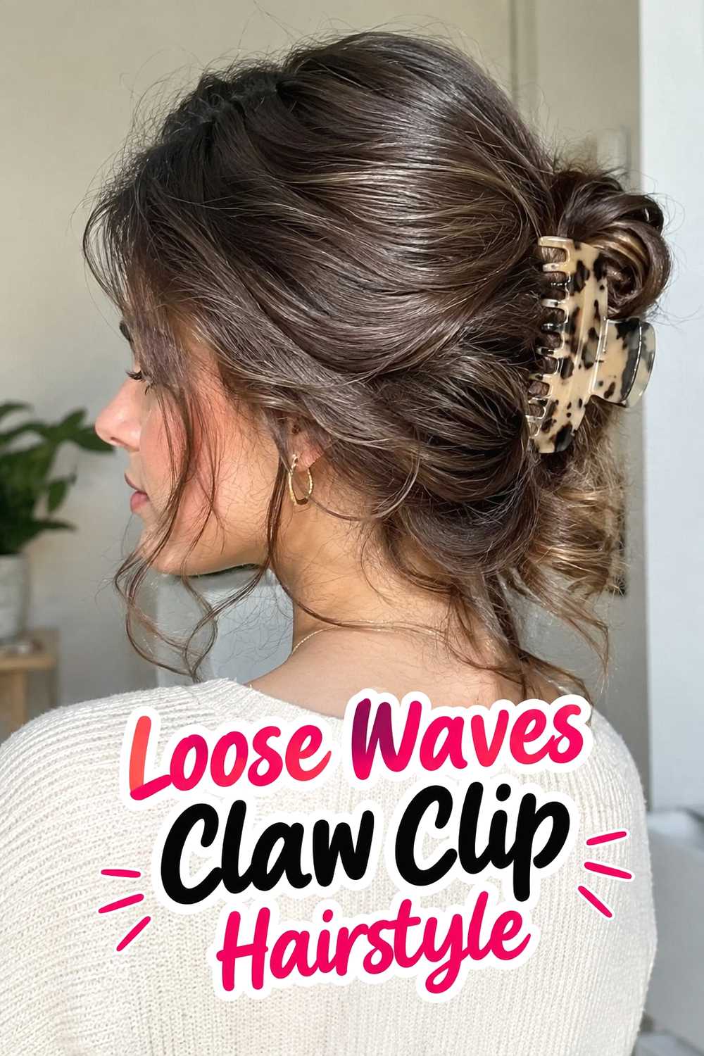 5. Loose Waves Claw Clip Hairstyle