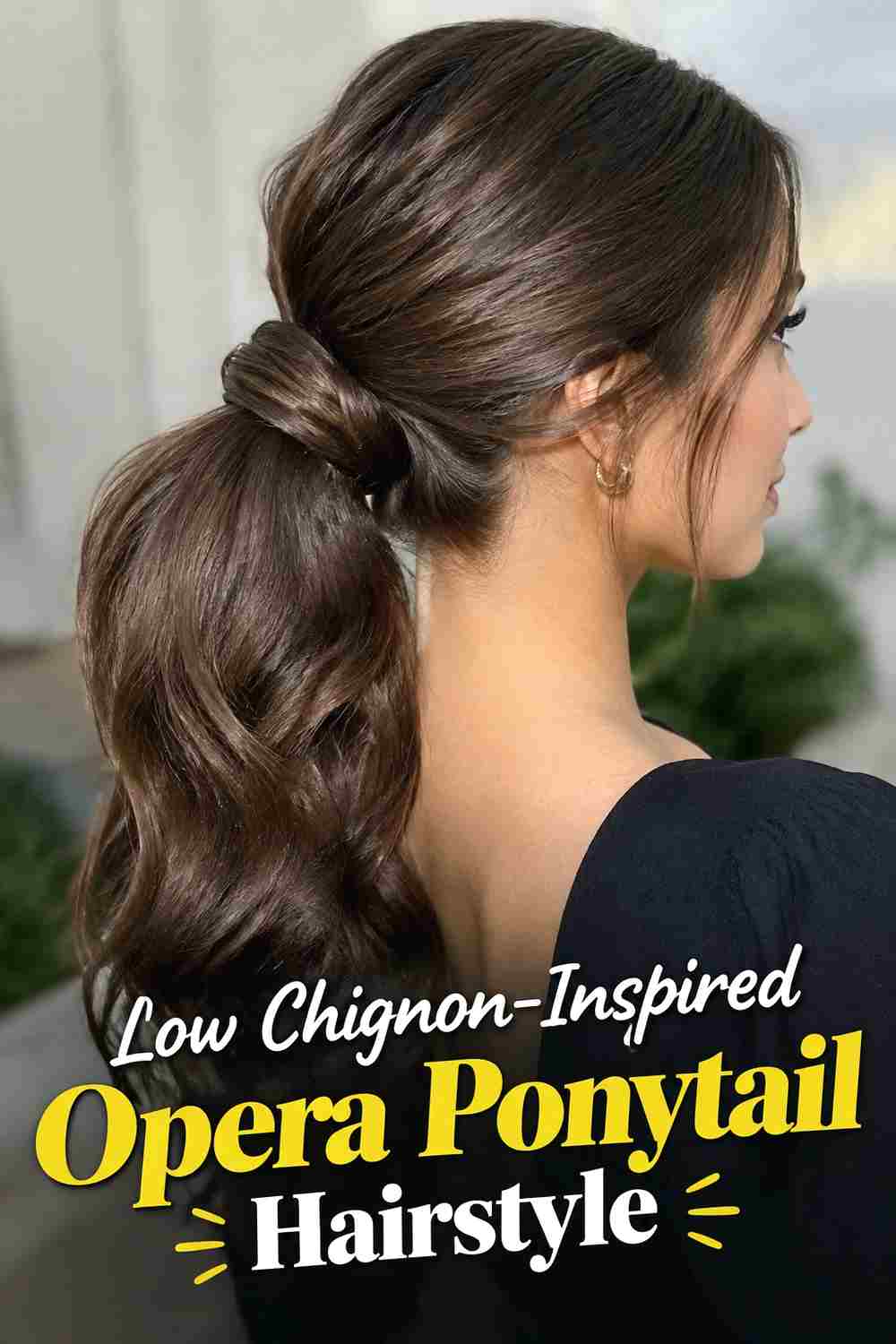 6. Low Chignon Inspired Opera Ponytail Hairstyle
