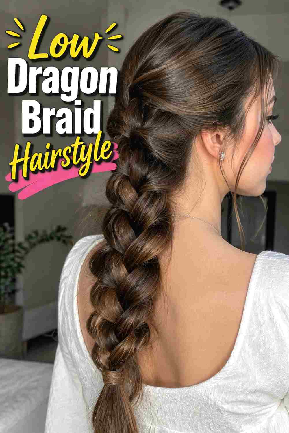 3. Low Dragon Braid Hairstyle