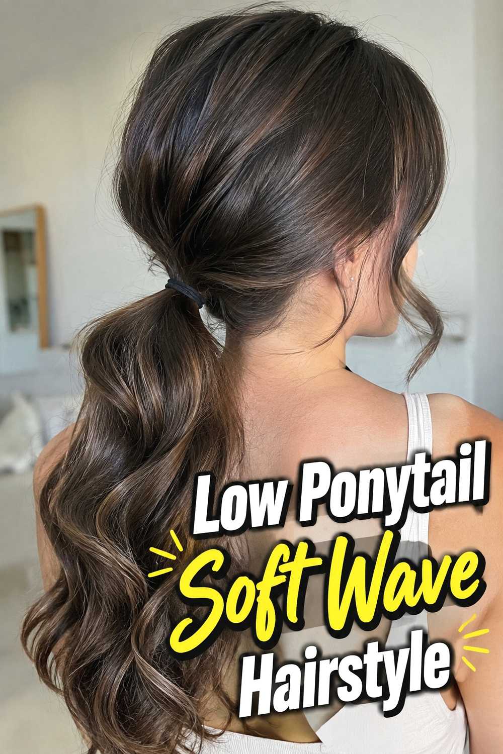 11. Low Ponytail Soft Wave Hairstyle