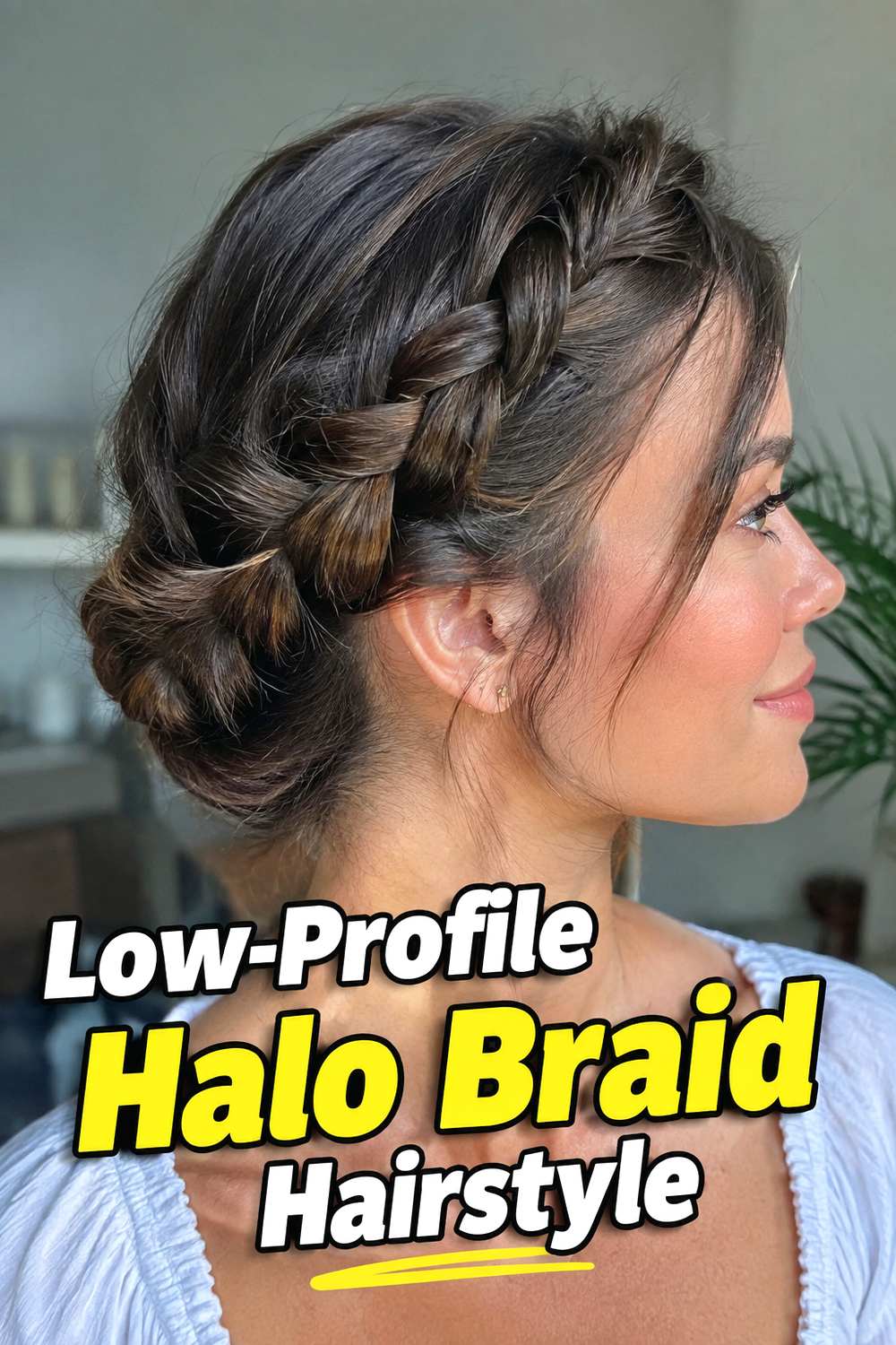 Low-Profile Halo Braid Hairstyle