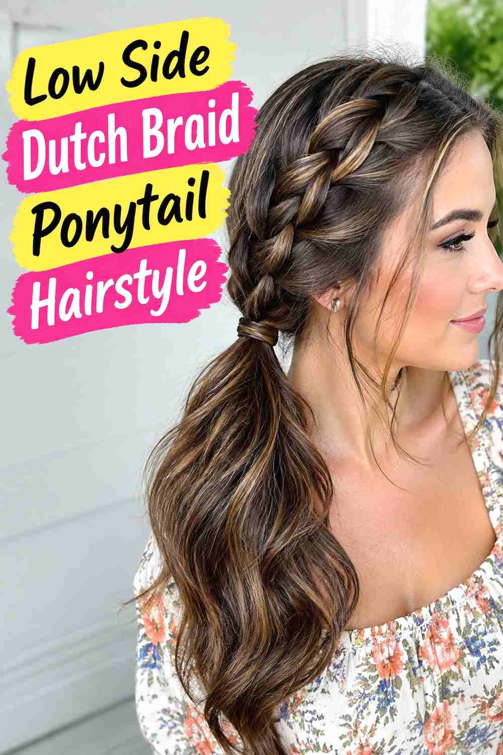 5. Low Side Dutch Braid Ponytail Hairstyle