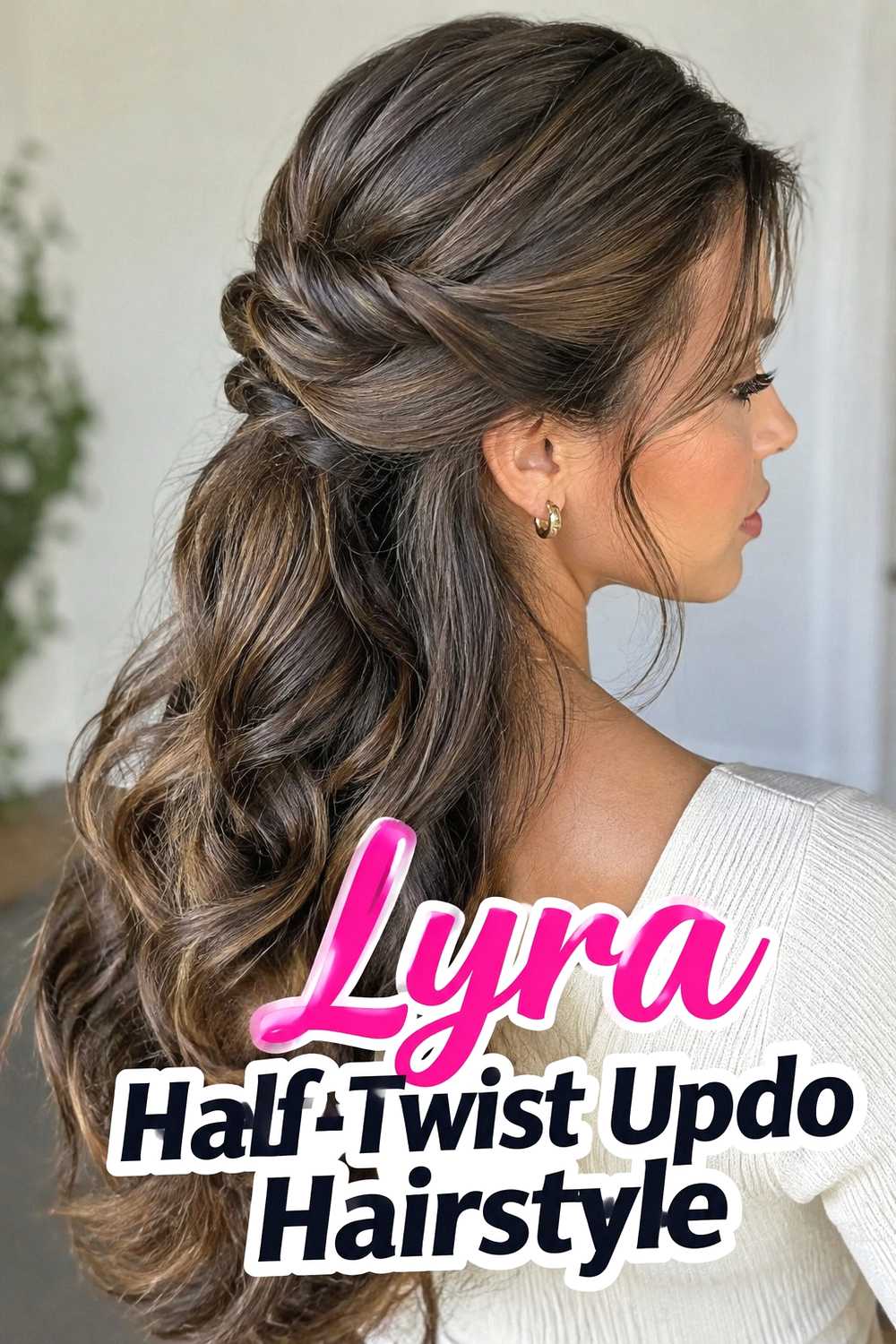 7. Lyra Half Twist Updo Hairstyle