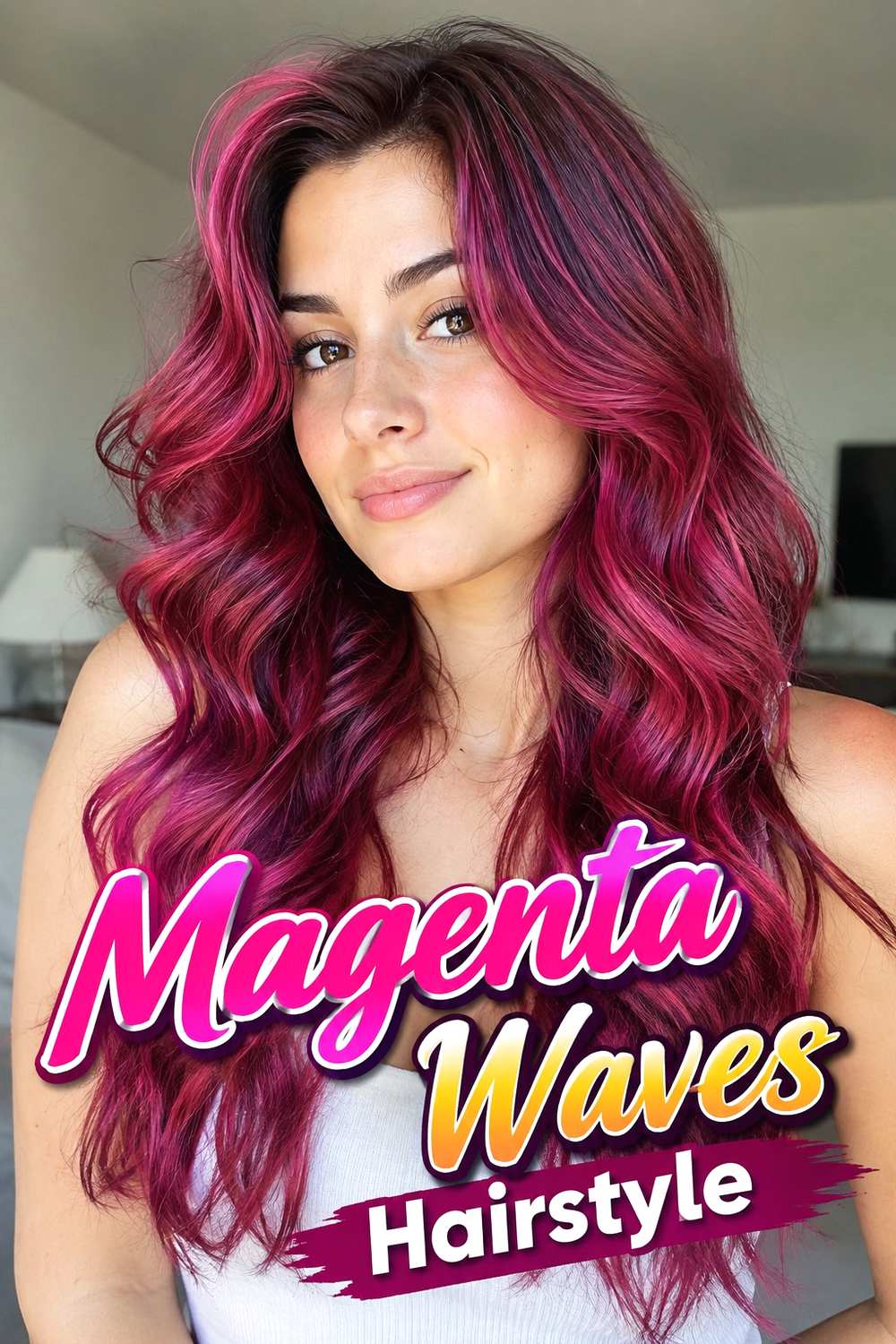 5. Magenta Waves Hairstyle