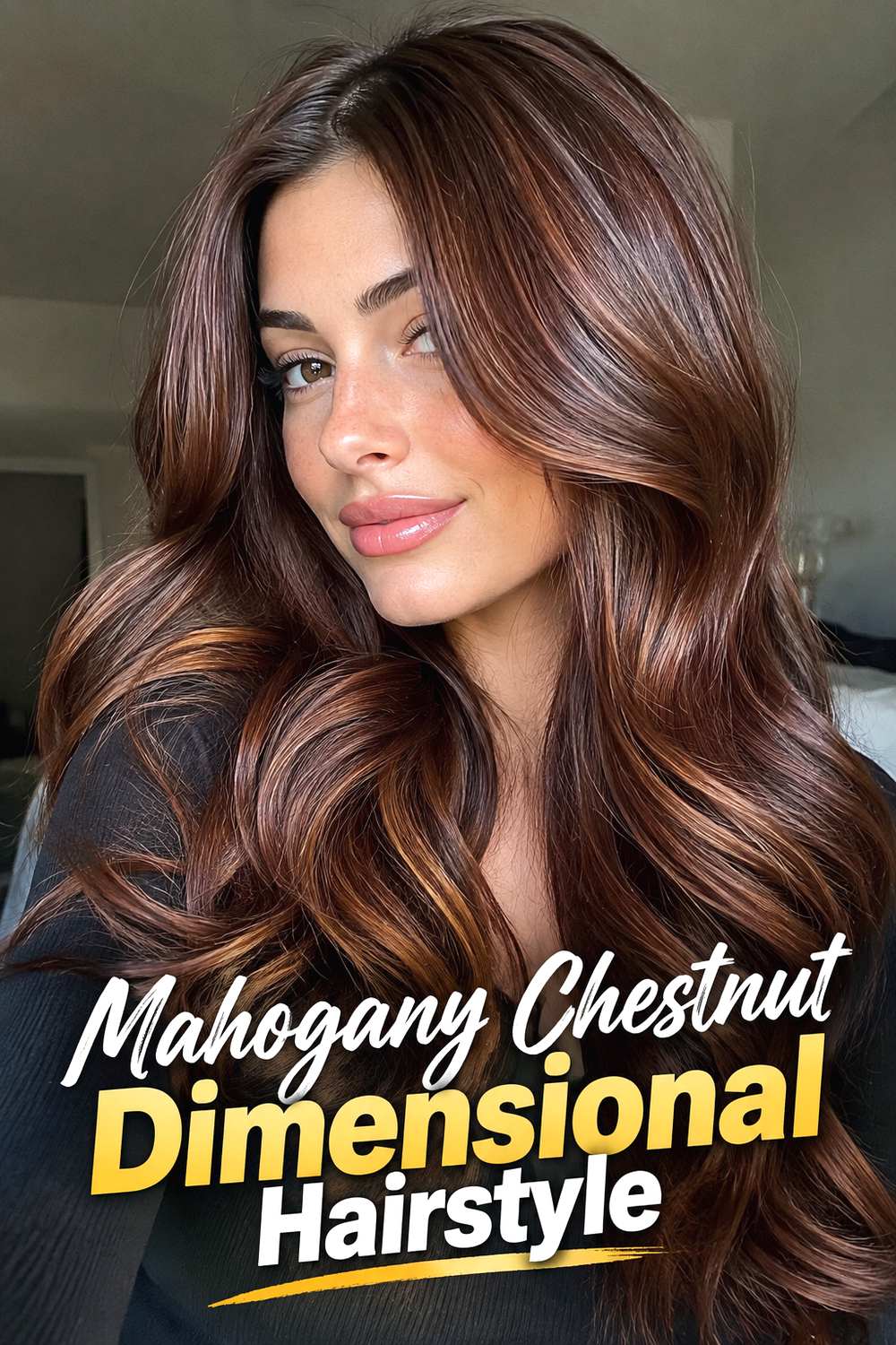 Mahogany Chestnut Dimensional Hairstyle