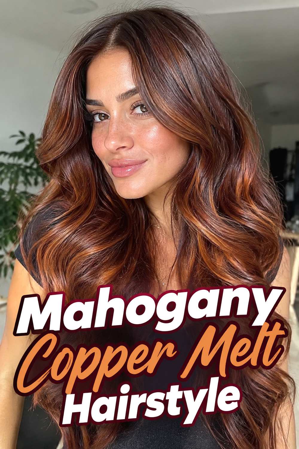 9. Mahogany Copper Melt Hairstyle