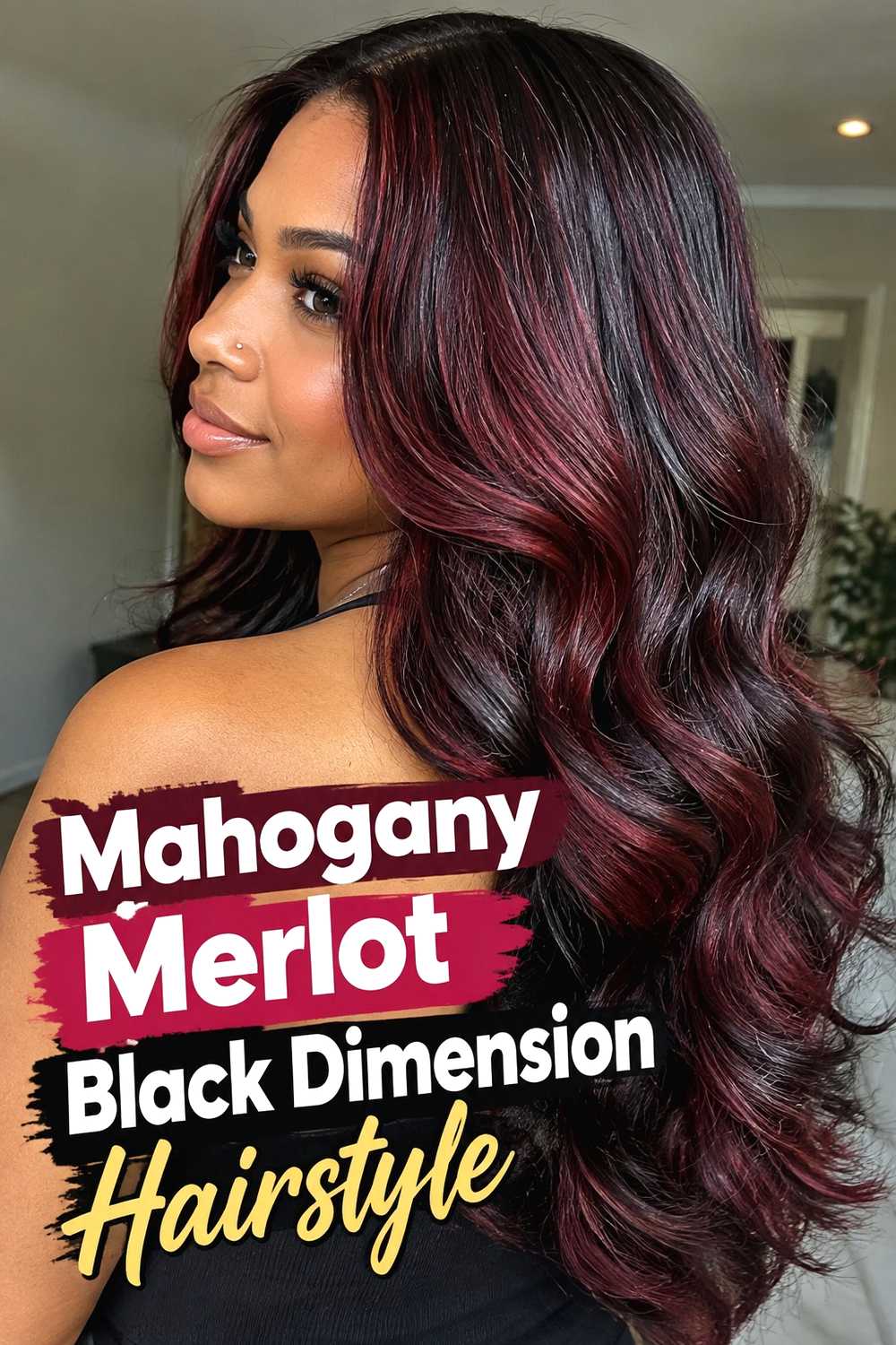 11. Mahogany Merlot Black Dimension Hairstyle