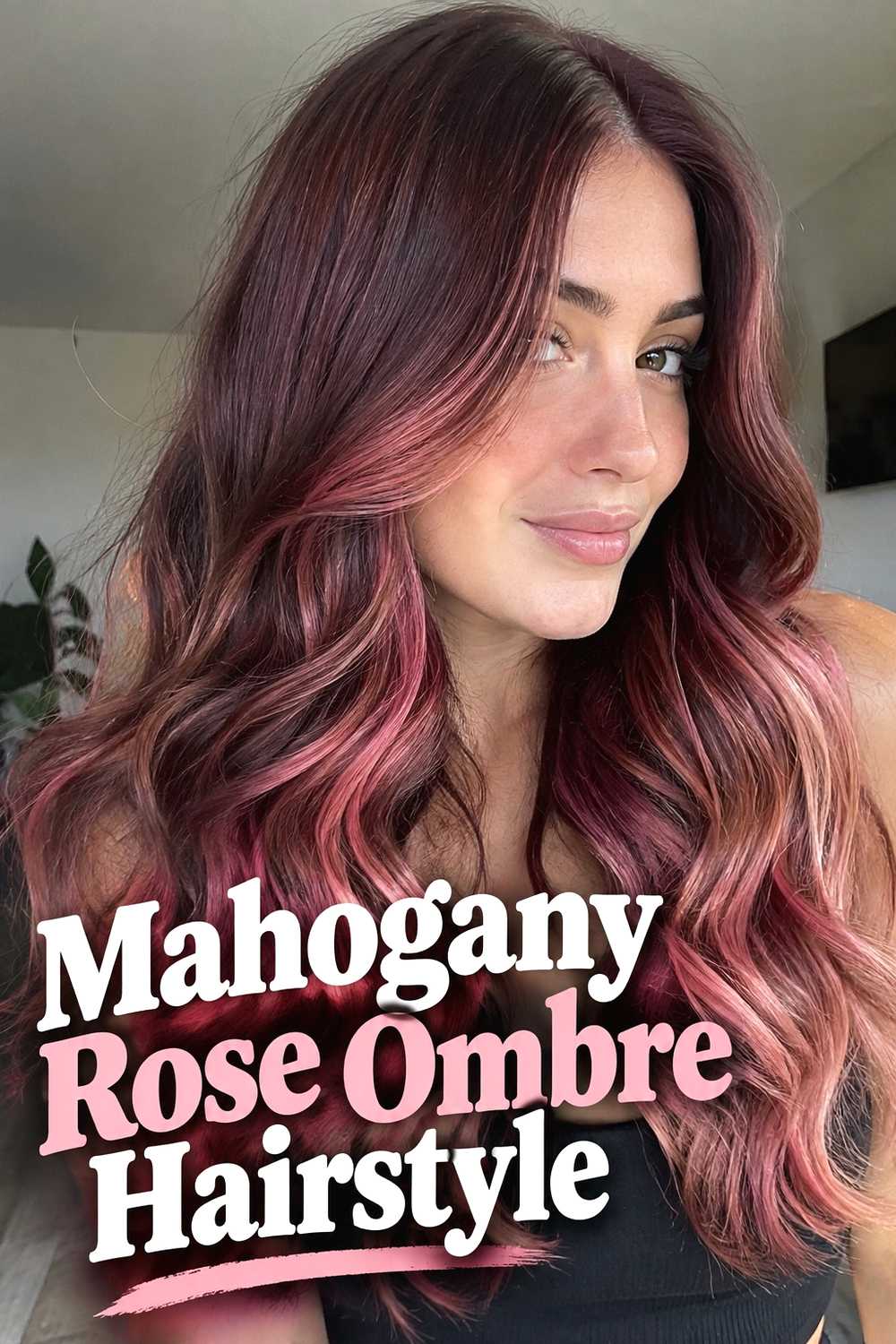 7. Mahogany Rose Ombre Hairstyle
