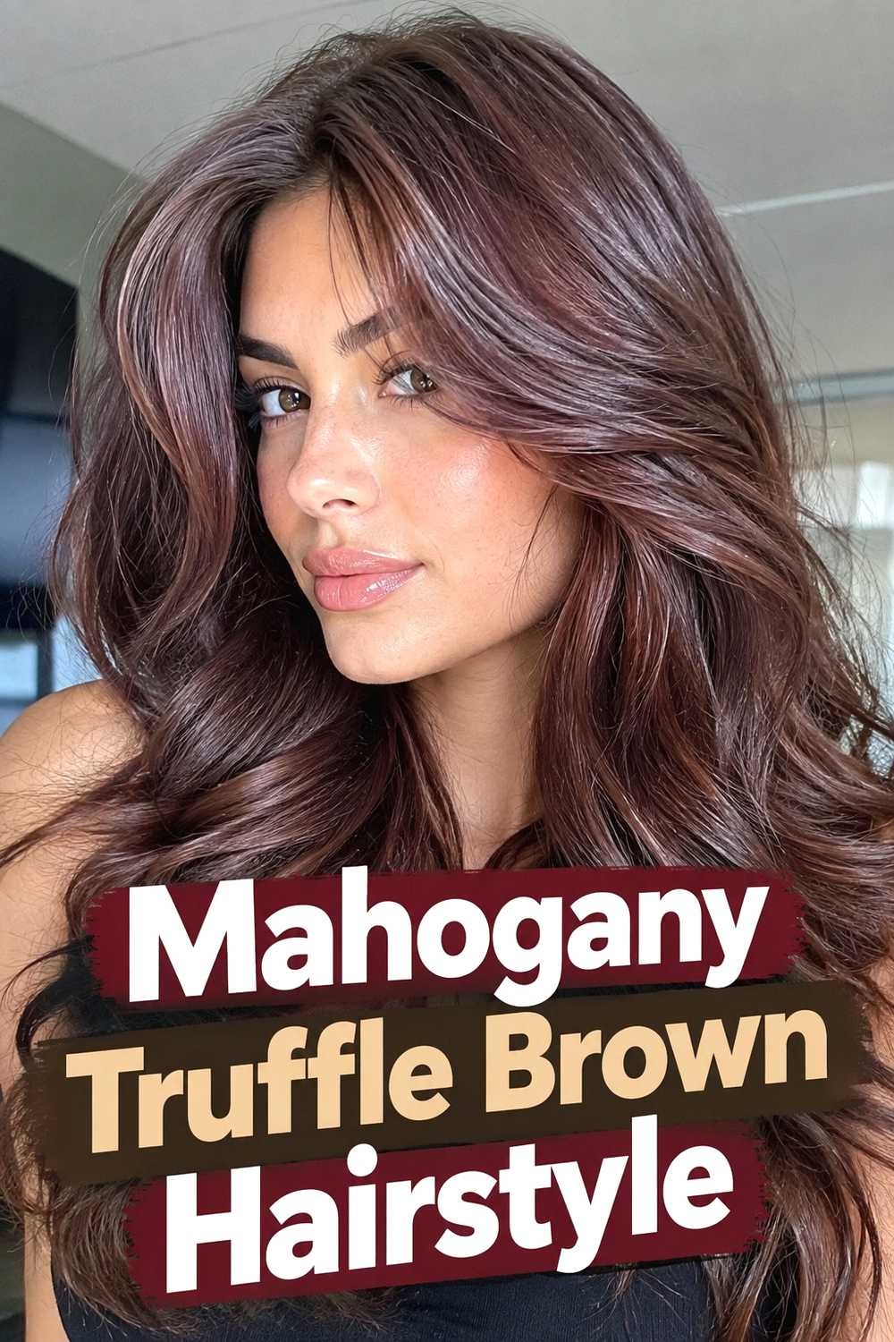 6. Mahogany Truffle Brown Hairstyle