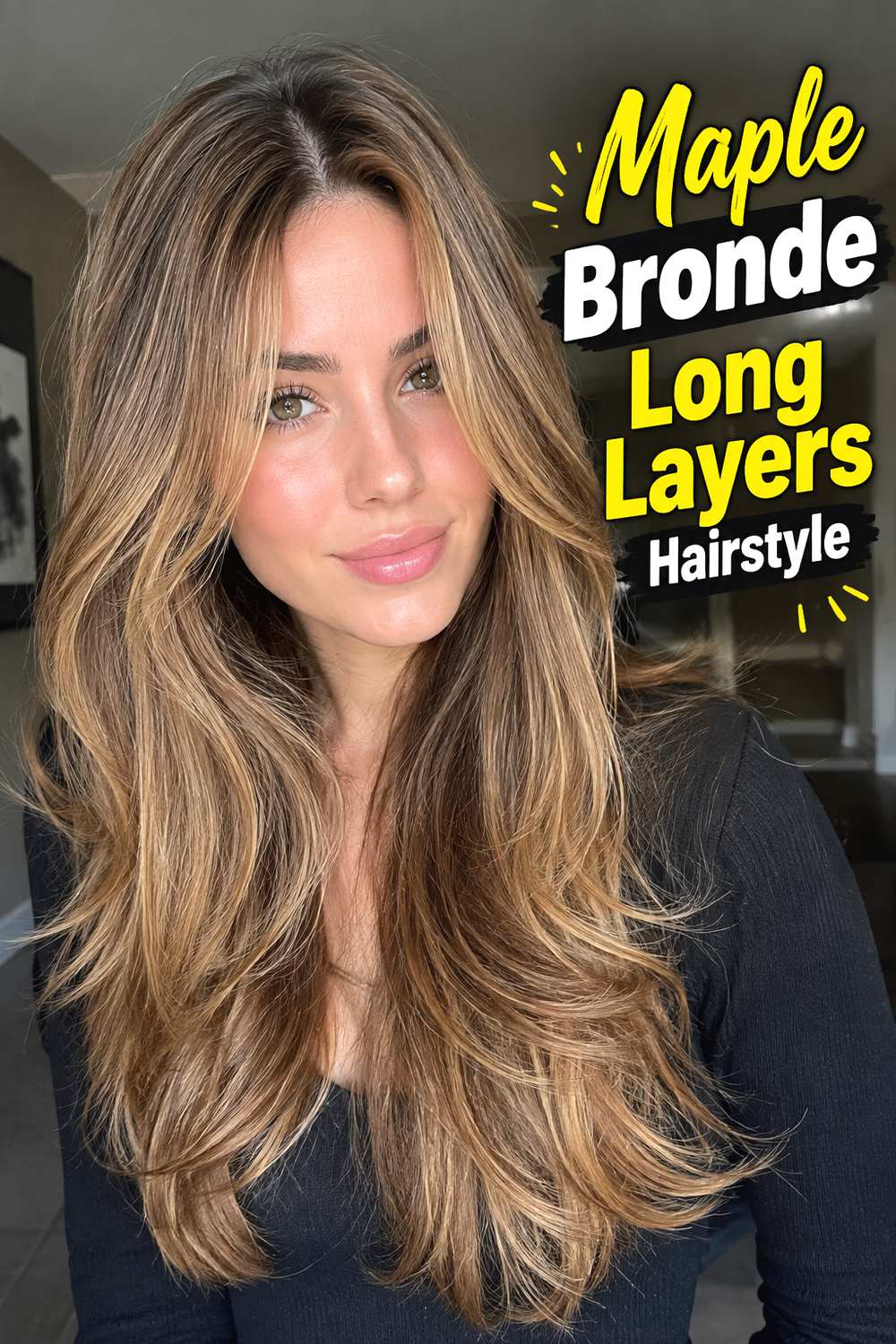 Maple Bronde Long Layers Hairstyle