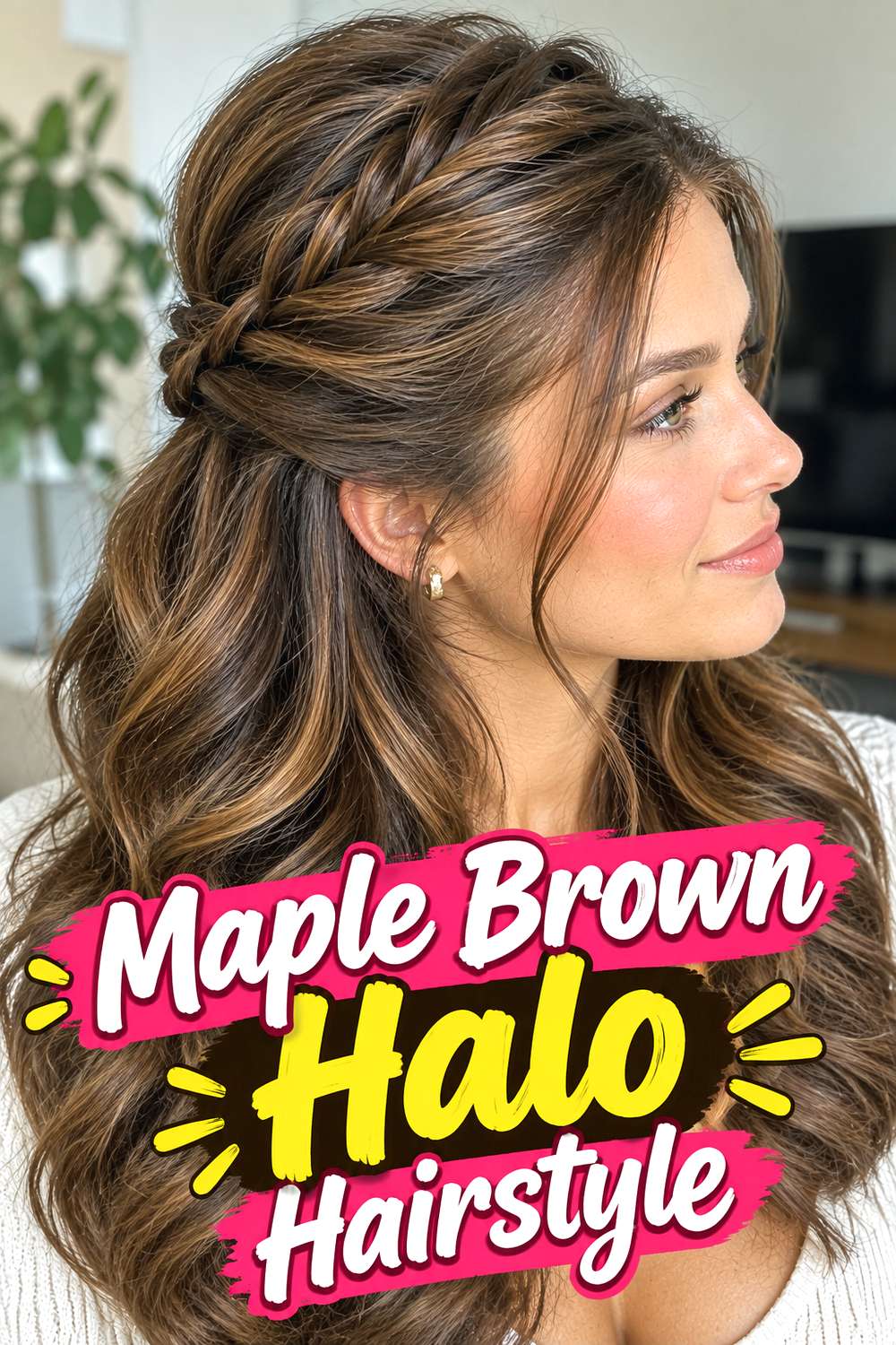 Maple Brown Halo Hairstyle