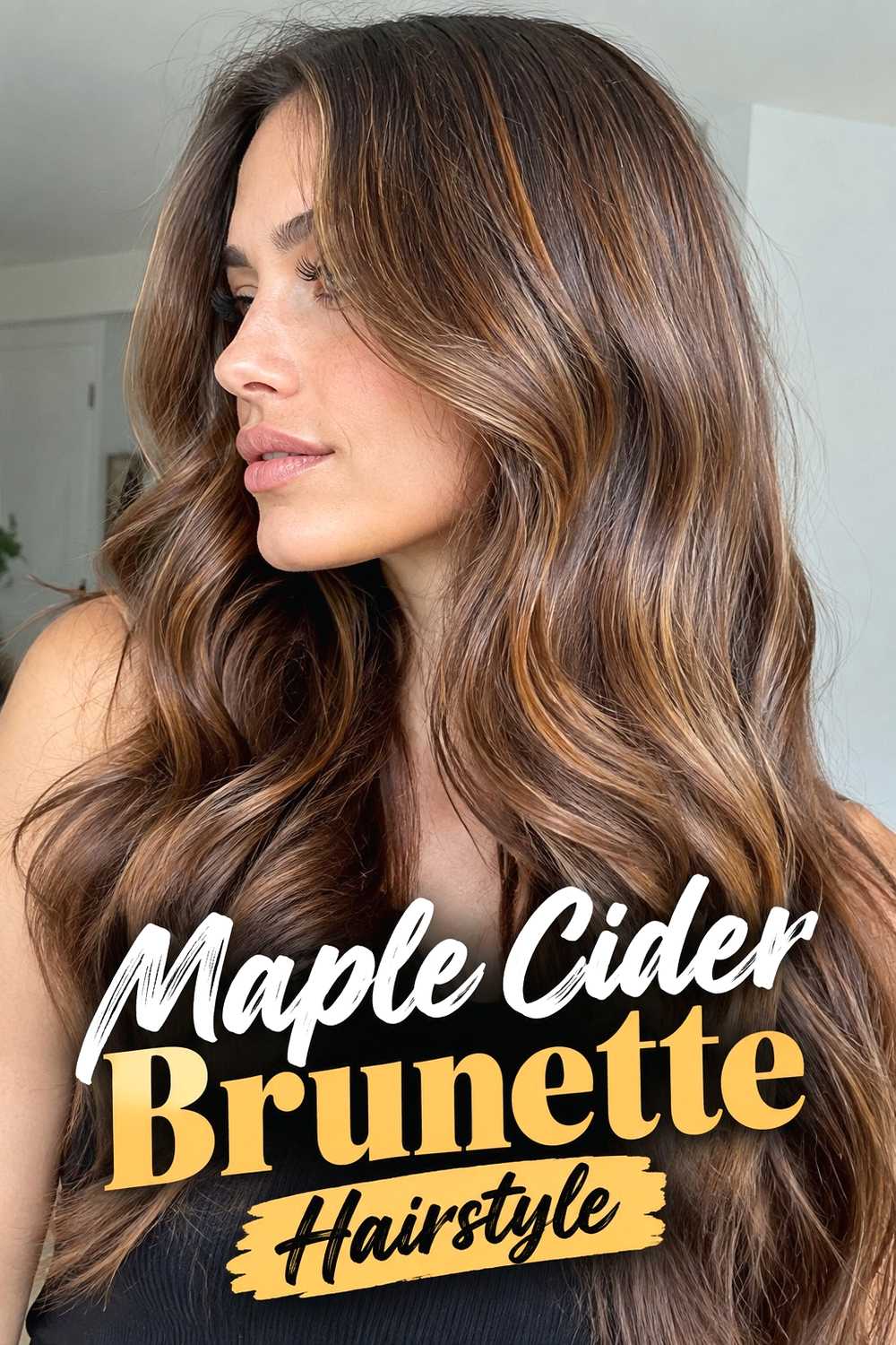 11. Maple Cider Brunette Hairstyle