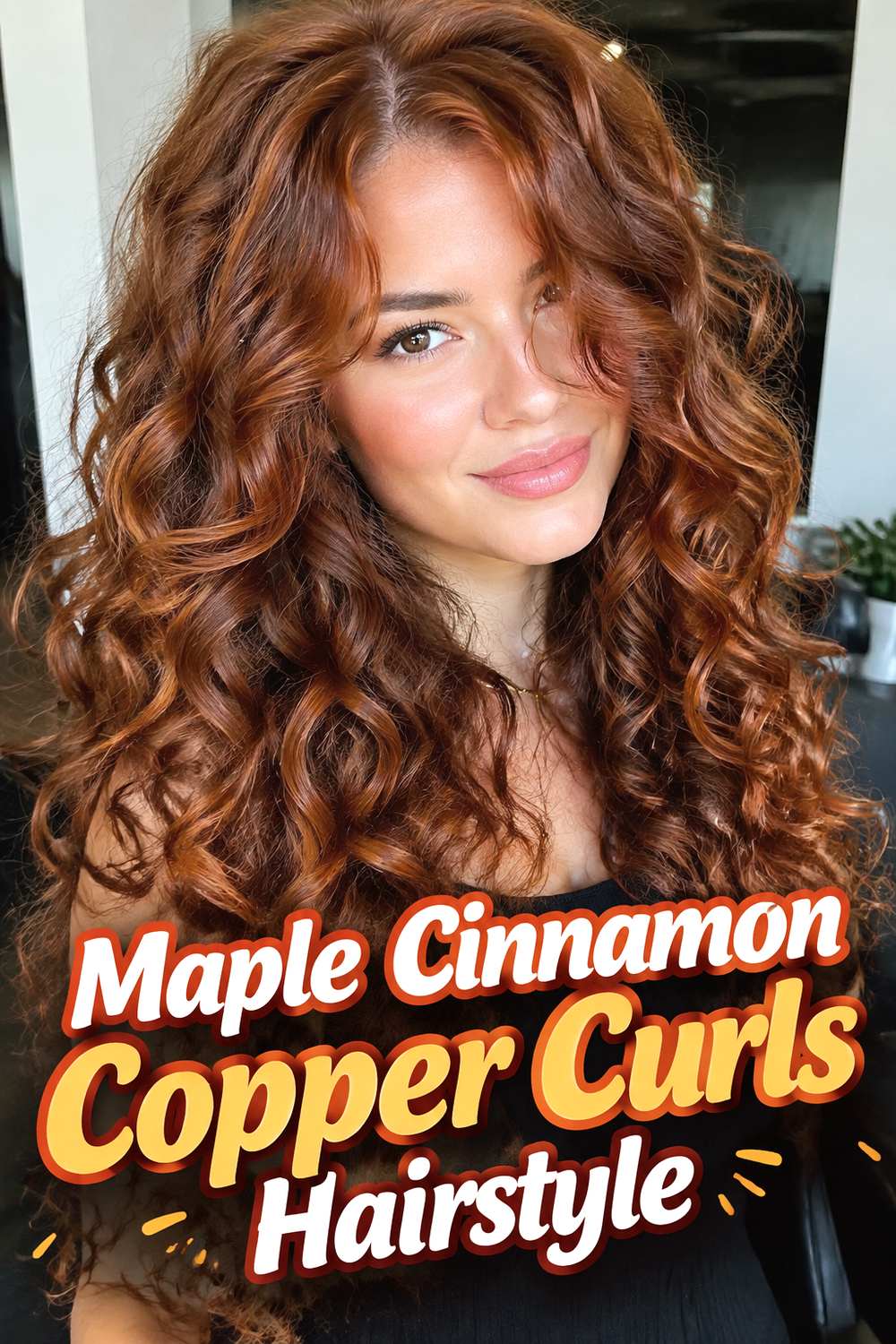 Maple Cinnamon Copper Curls Hairstyle