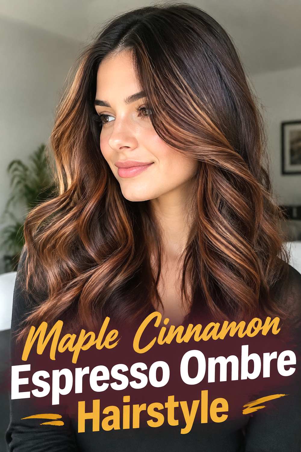 Maple Cinnamon Espresso Ombre Hairstyle