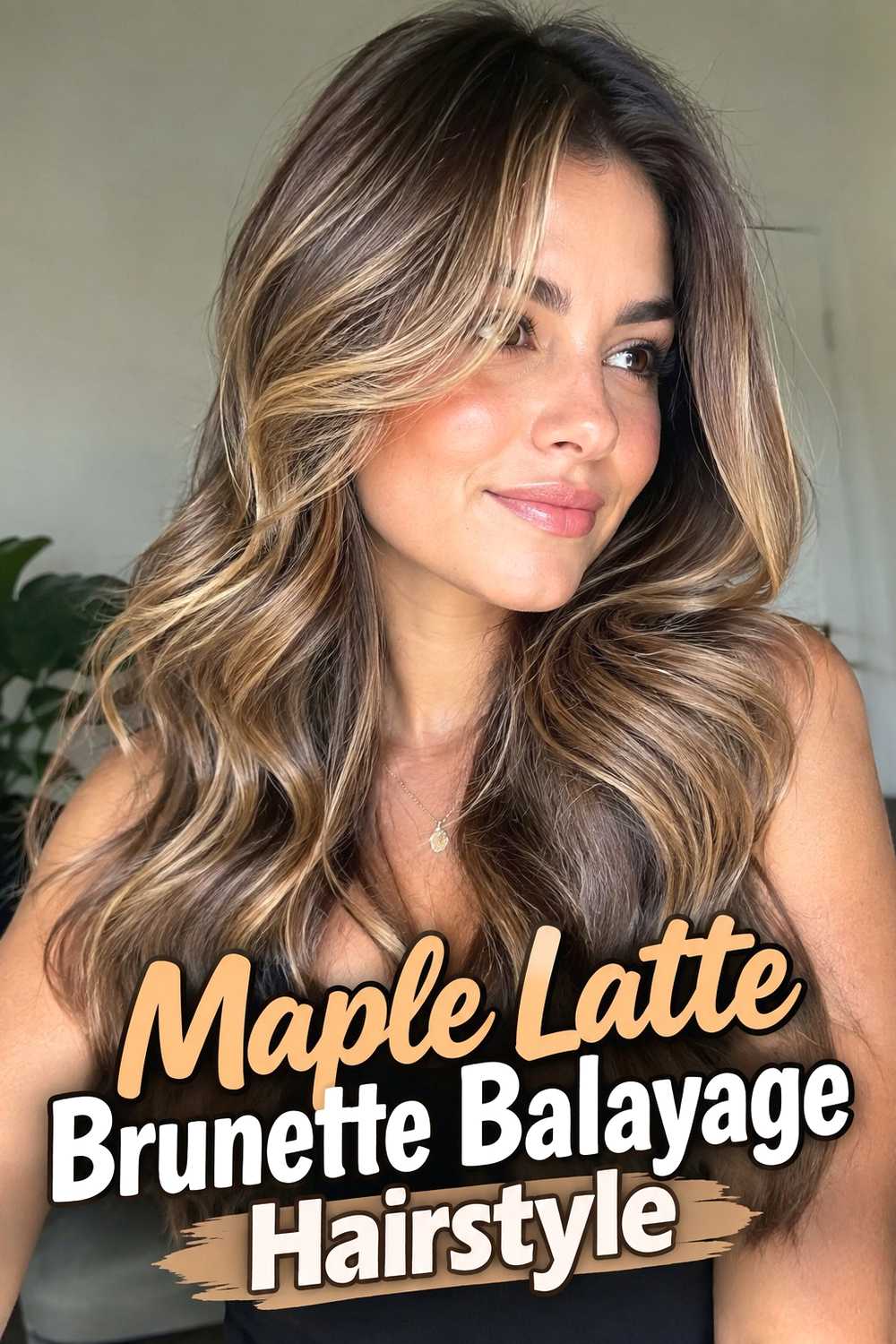 9. Maple Latte Brunette Balayage Hairstyle