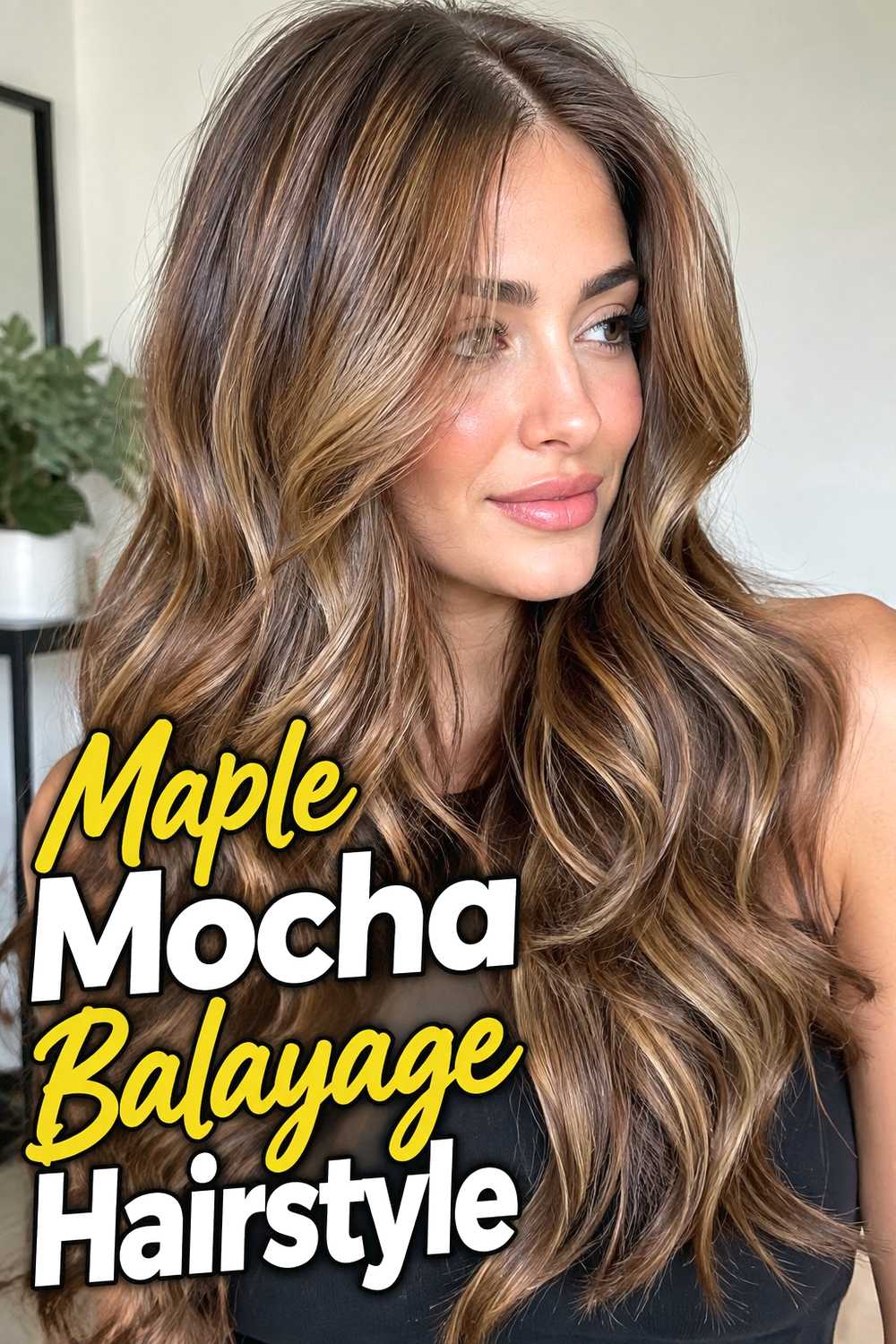 2. Maple Mocha Balayage Hairstyle
