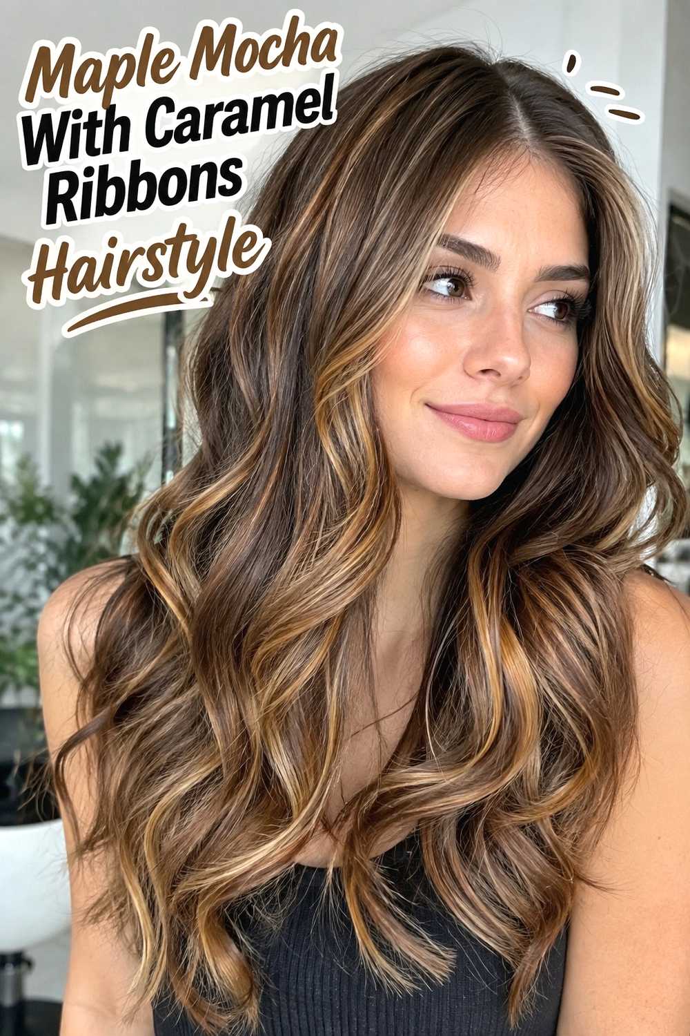 6. Maple Mocha With Caramel Ribbons Hairstyle
