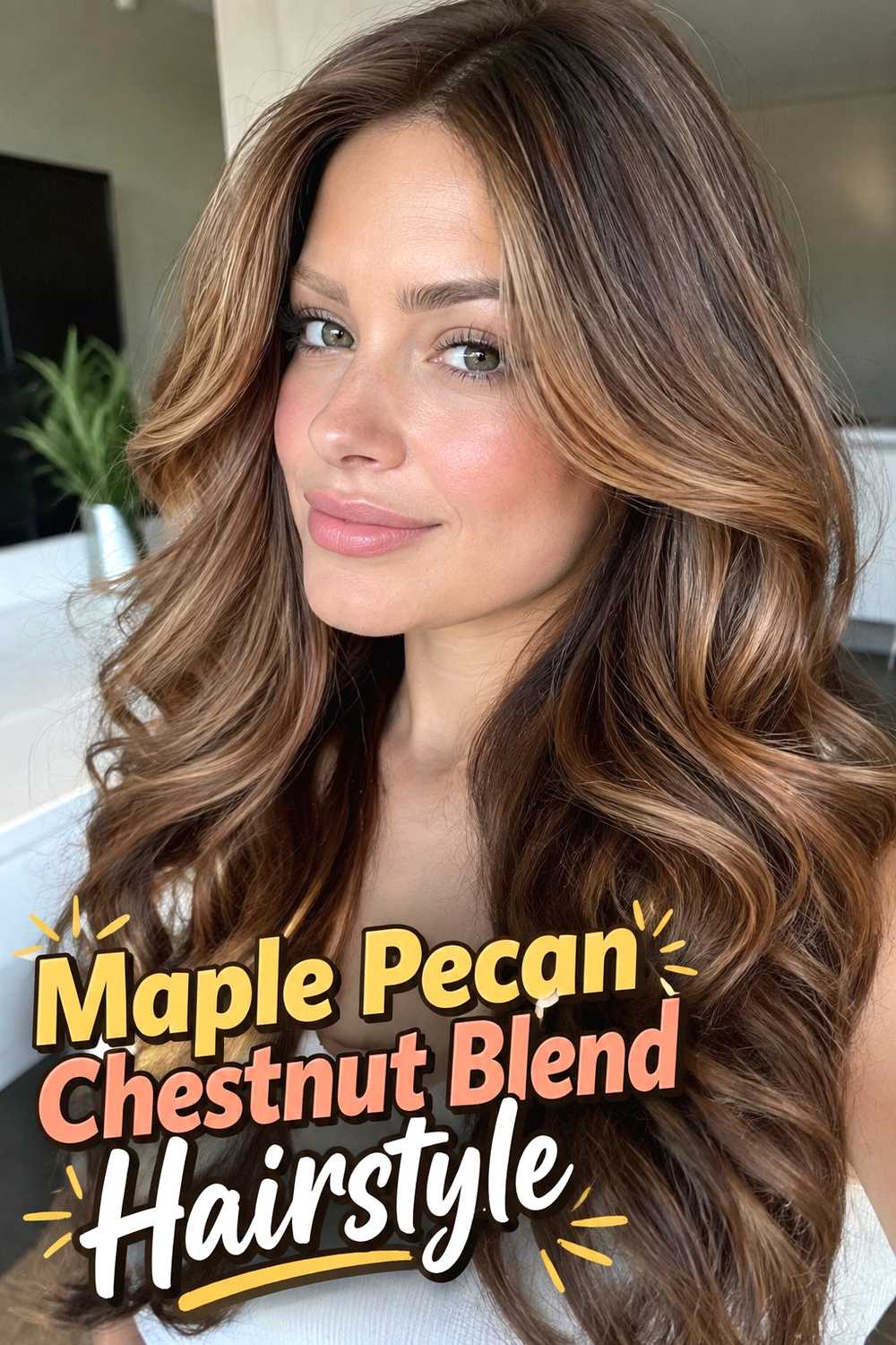 9. Maple Pecan Chestnut Blend Hairstyle