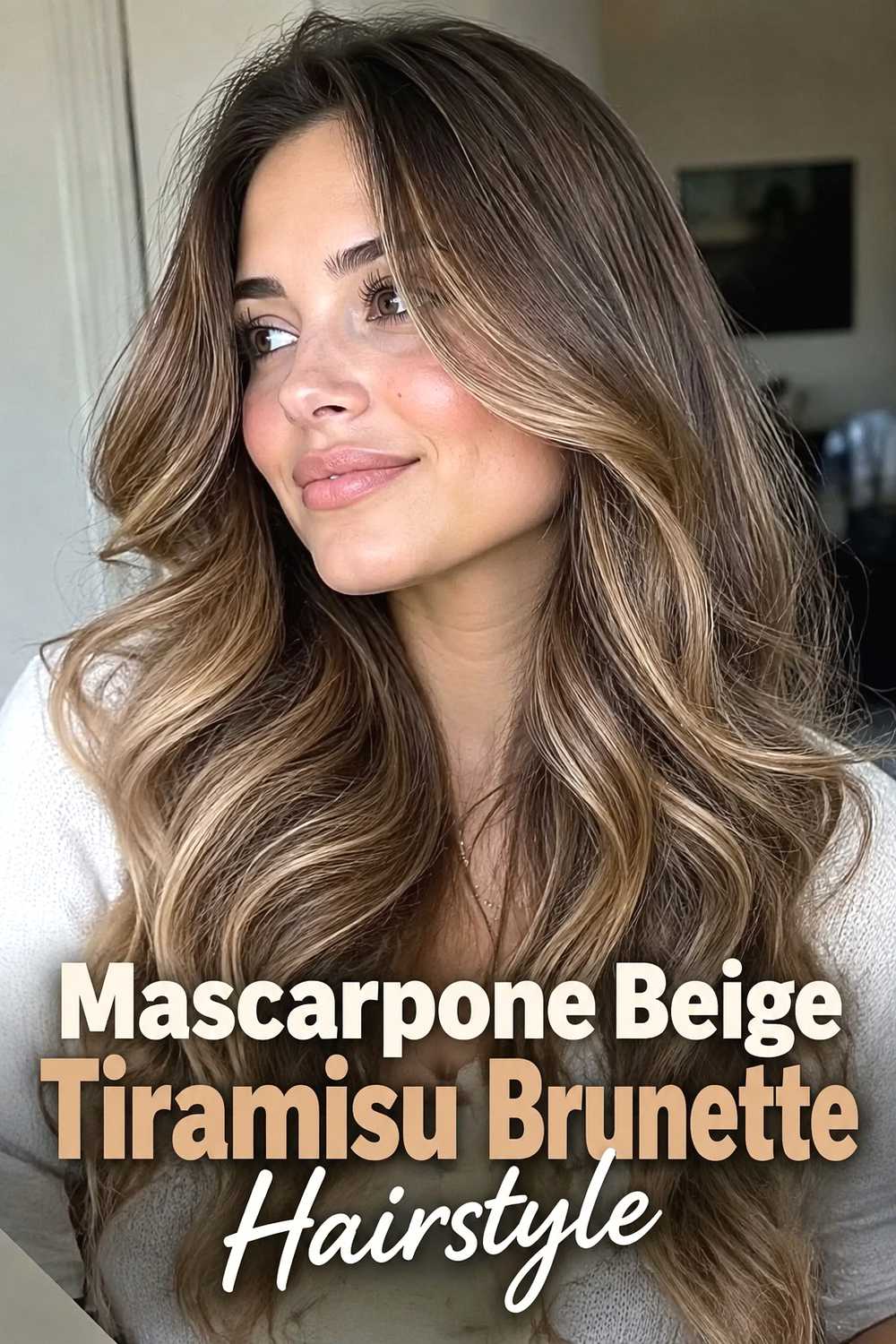 2. Mascarpone Beige Tiramisu Brunette Hairstyle
