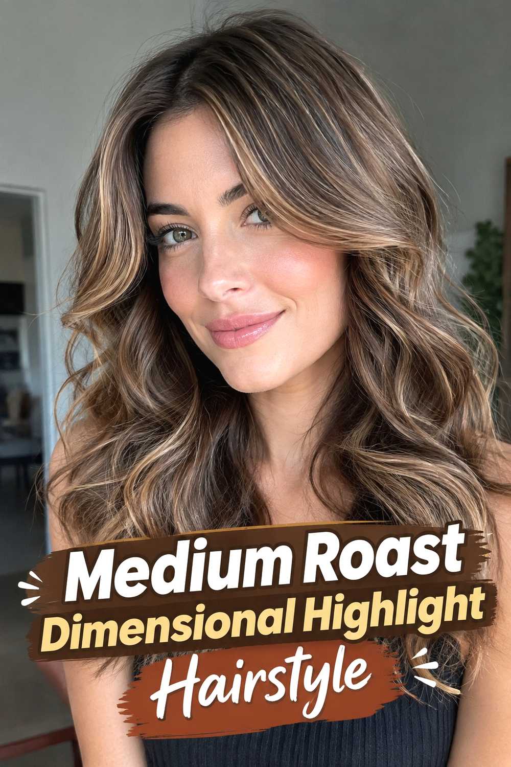 12. Medium Roast Dimensional Highlight Hairstyle