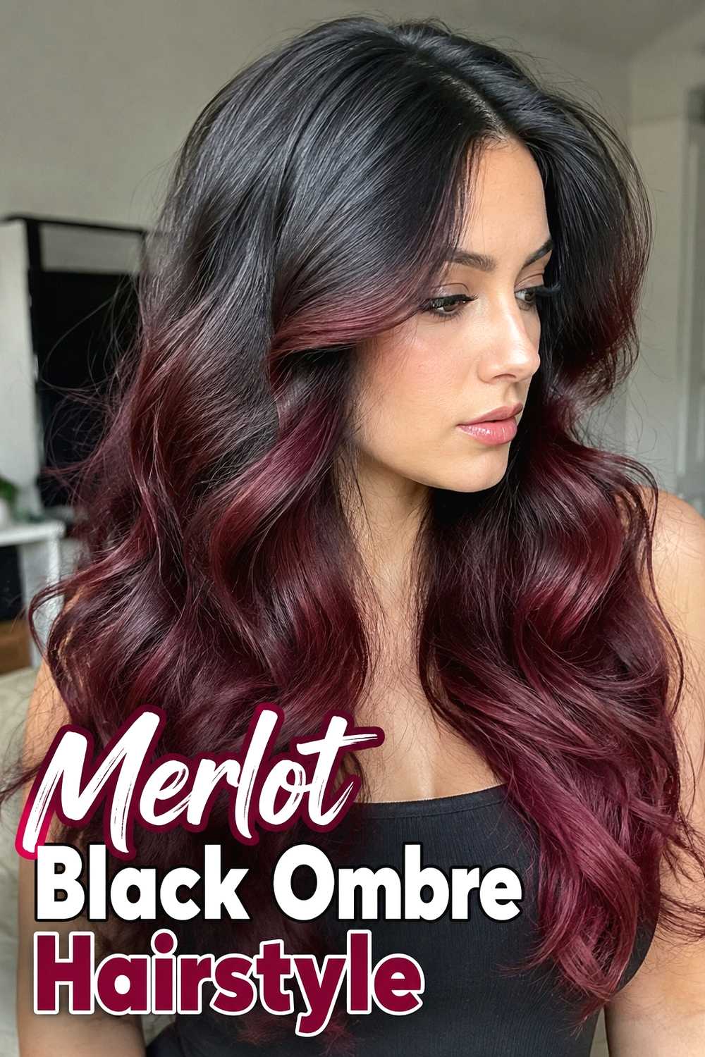 5. Merlot Black Ombre Hairstyle