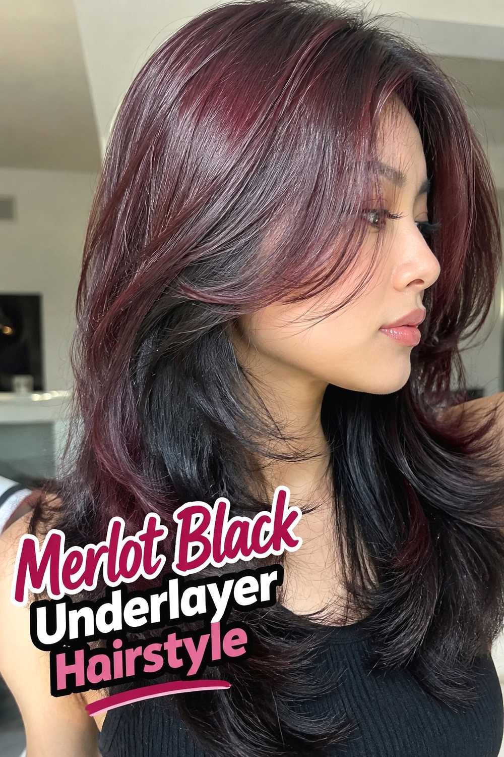 9. Merlot Black Underlayer Hairstyle