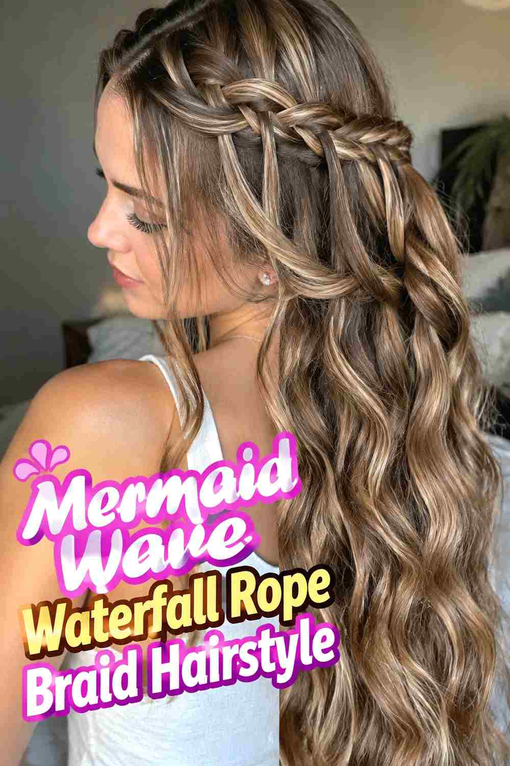 11. Mermaid Wave Waterfall Rope Braid Hairstyle