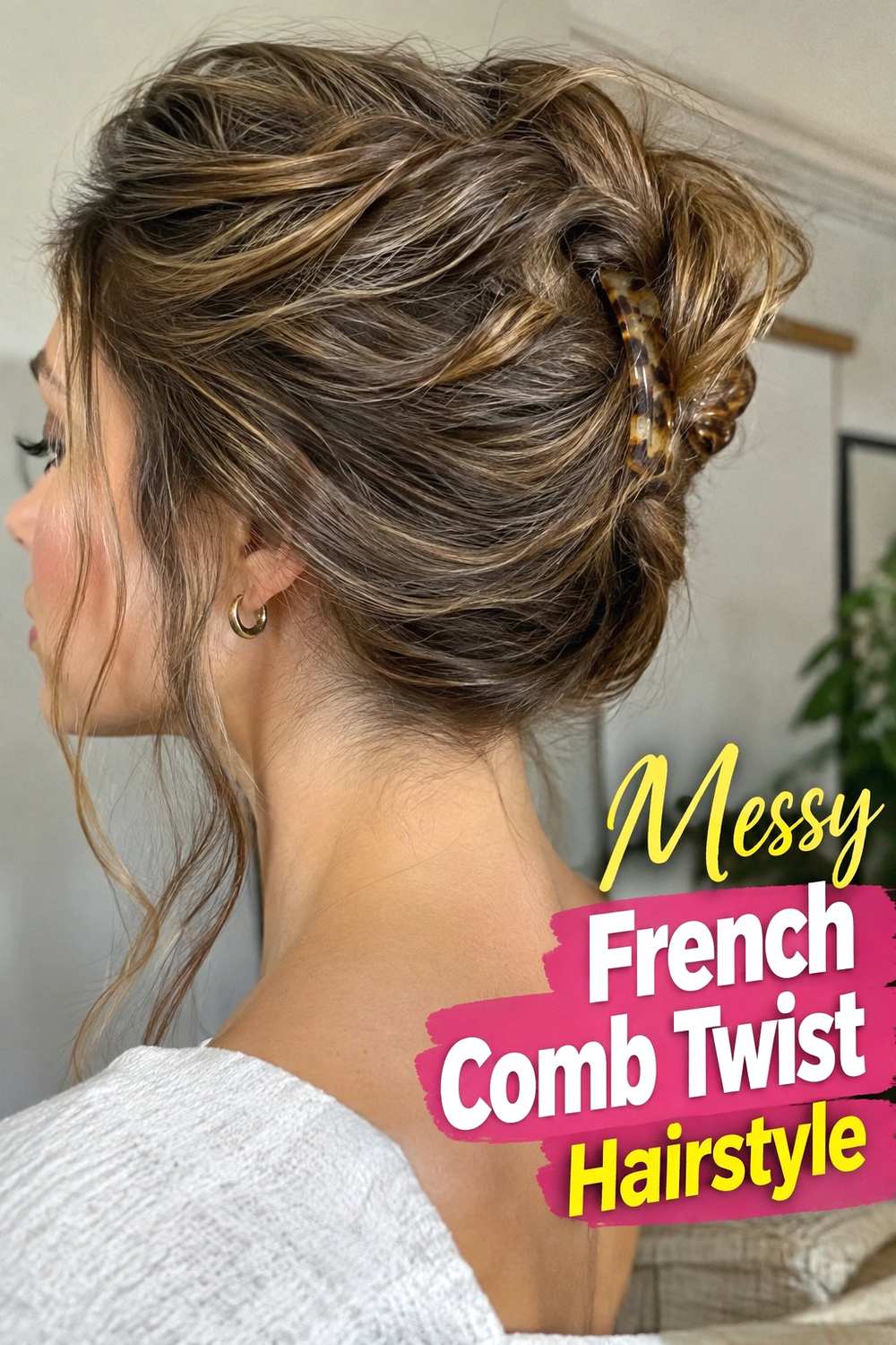 11. Messy French Comb Twist Hairstyle