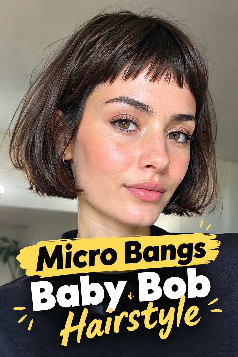 6. Micro Bangs Baby Bob Hairstyle
