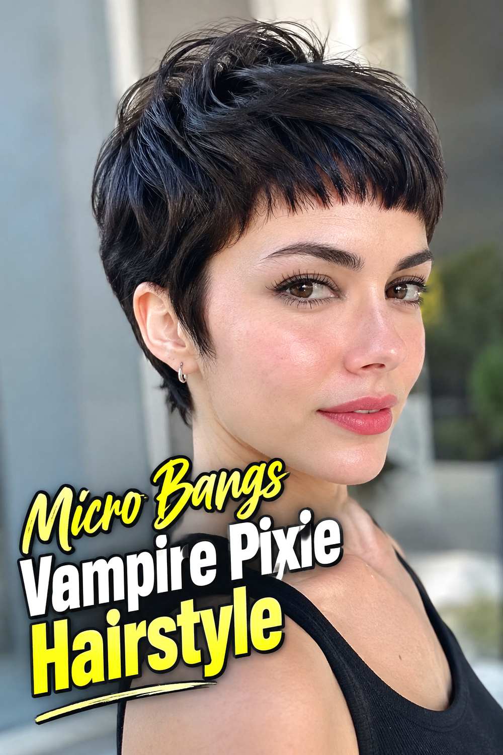 Micro Bangs Vampire Pixie Hairstyle
