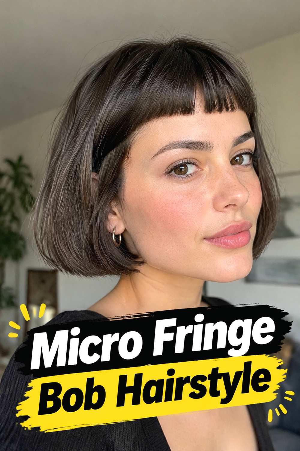 Micro Fringe Bob Hairstyle