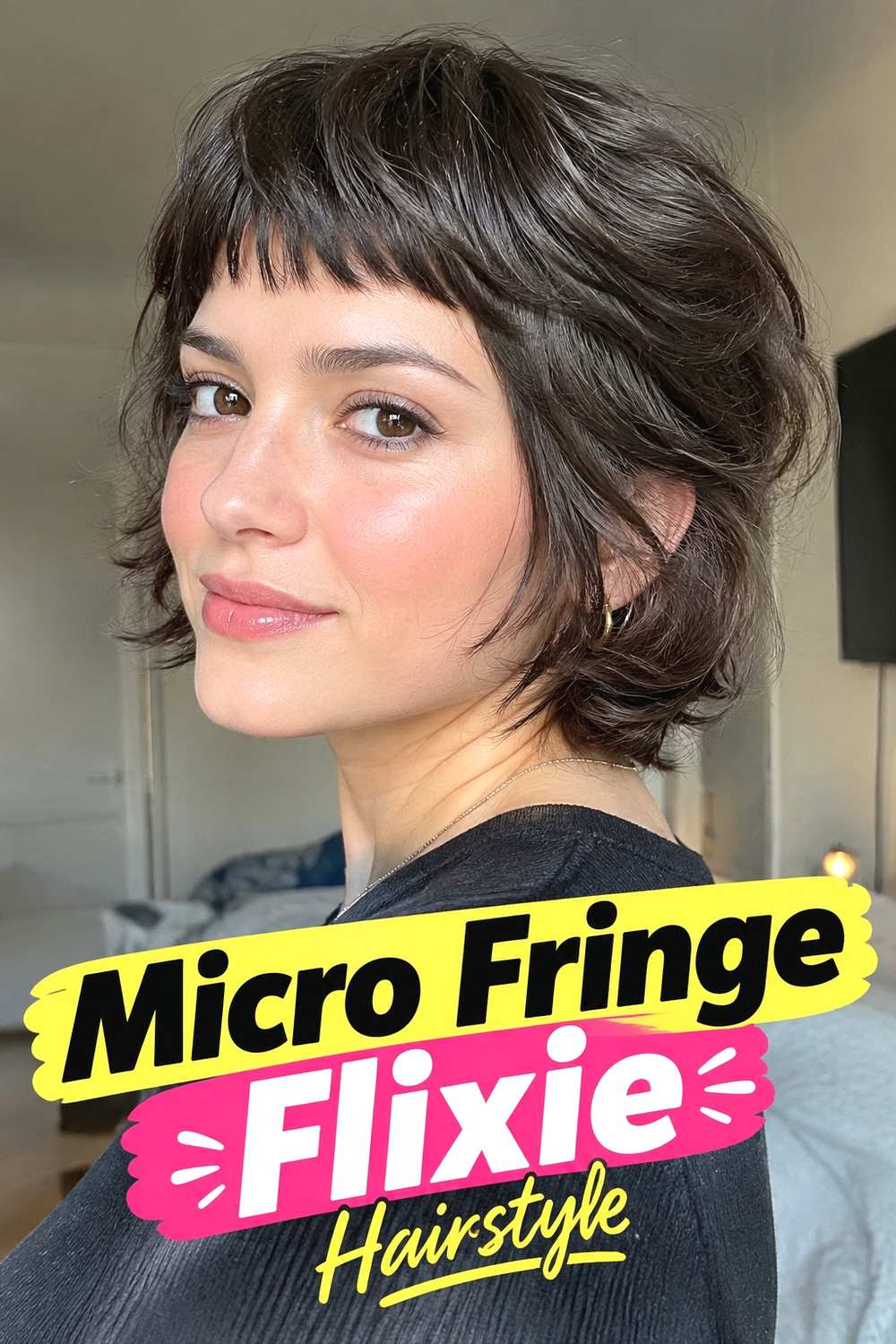 12. Micro Fringe Flixie Hairstyle