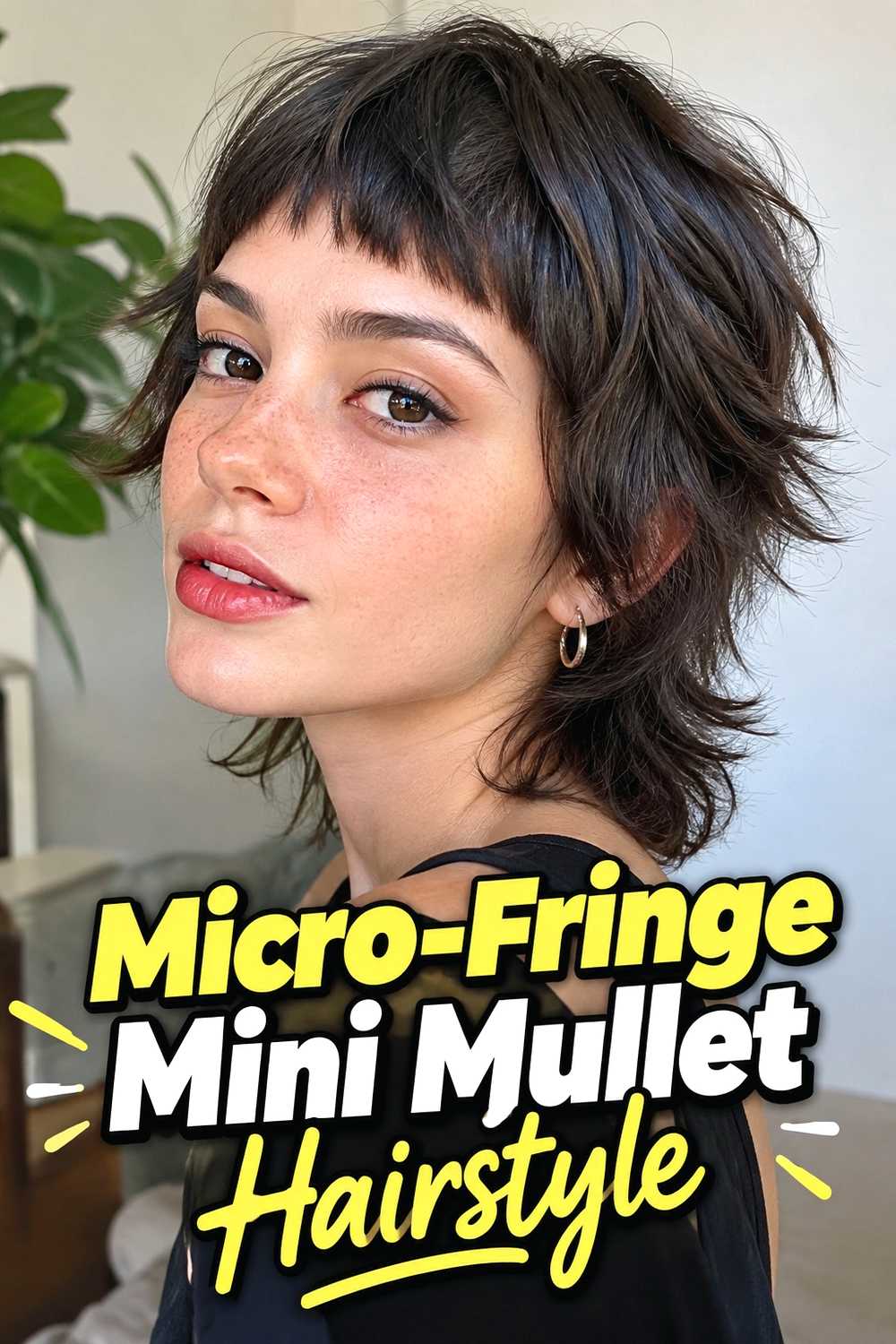 6. Micro Fringe Mini Mullet Hairstyle