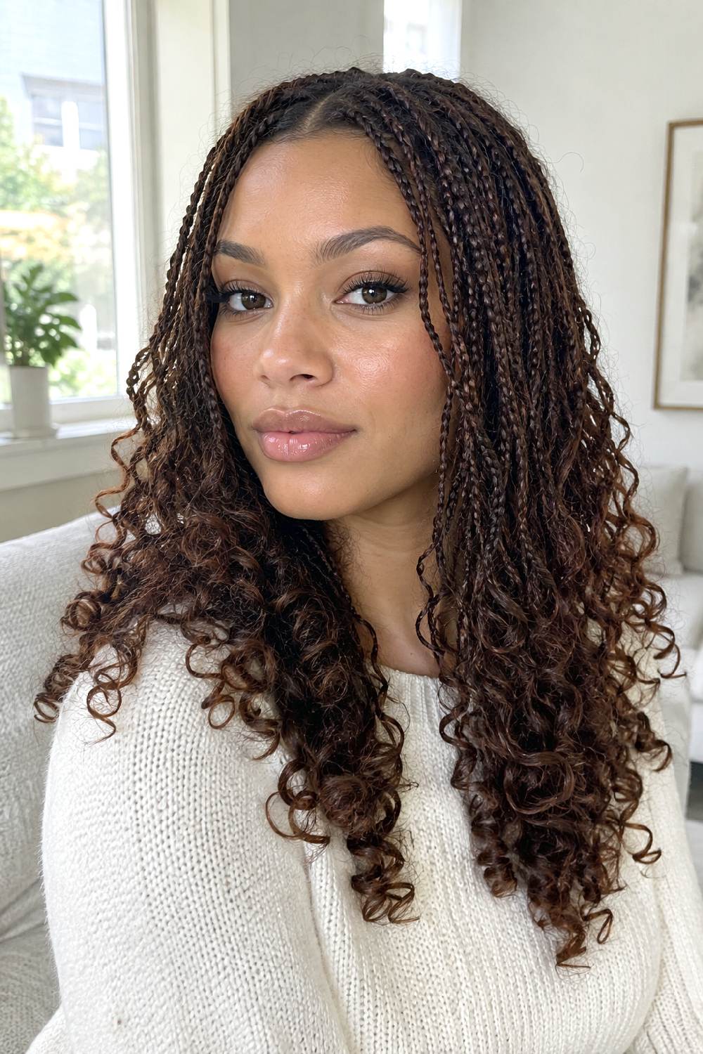 Micro Milano Curls Braid Hairstyle