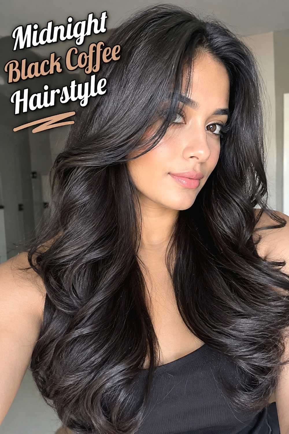 17. Midnight Black Coffee Hairstyle