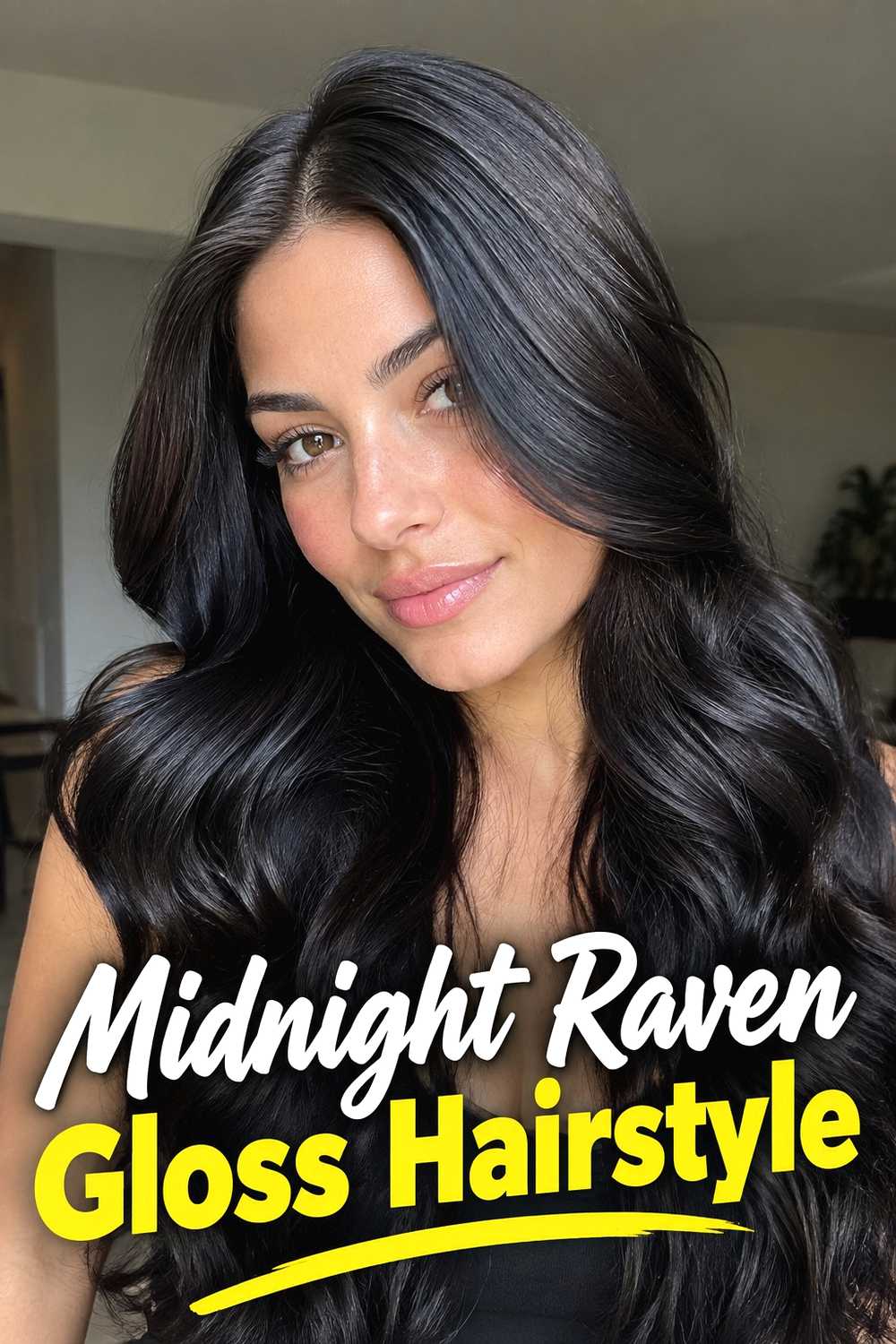 16. Midnight Raven Gloss Hairstyle