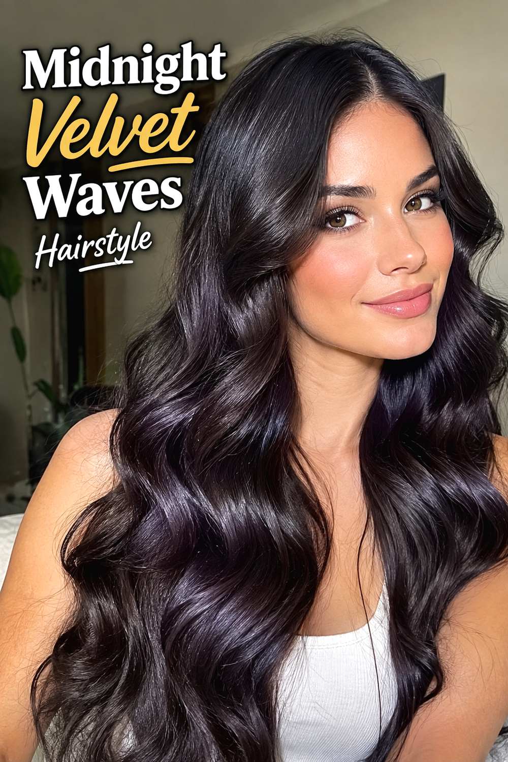Midnight Velvet Waves Hairstyle